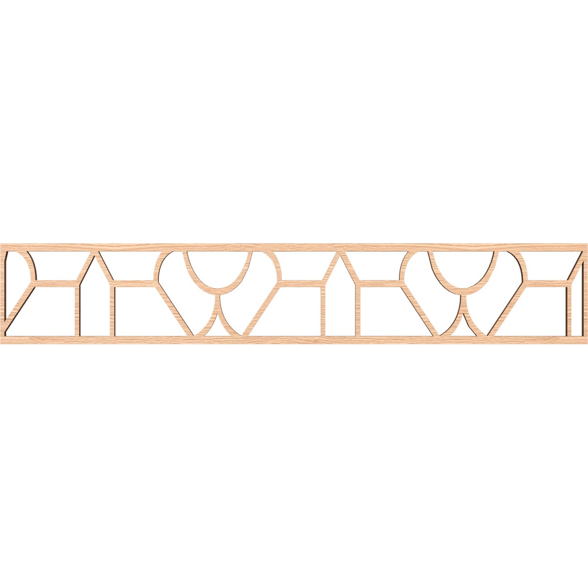 Ekena Millwork MLDB08X46WHIRO Whitechapel Fretwork Flat Trim 8-in x 3.89-ft Red oak Brown Unfinished 2157137 Pierced Wall Panel Moulding