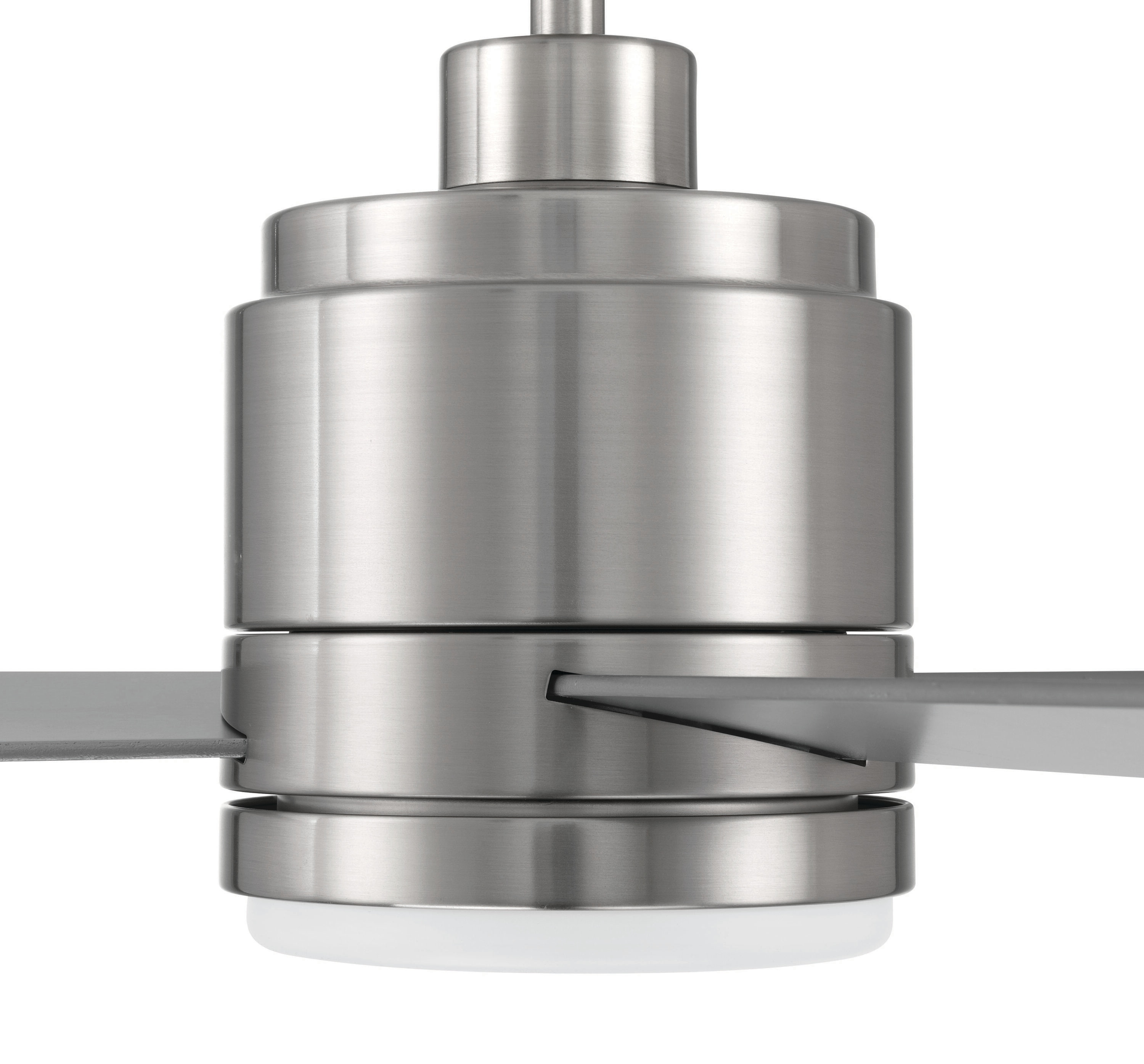 52" Brushed Nickel Ceiling Fan with LED Light and 3 Blades