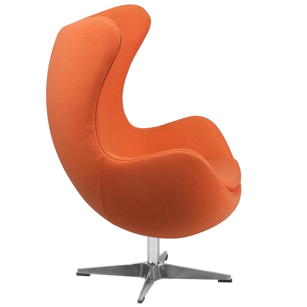 Flash Furniture Modern Orange Fabric Contemporary Accent Chair at Lowes.com