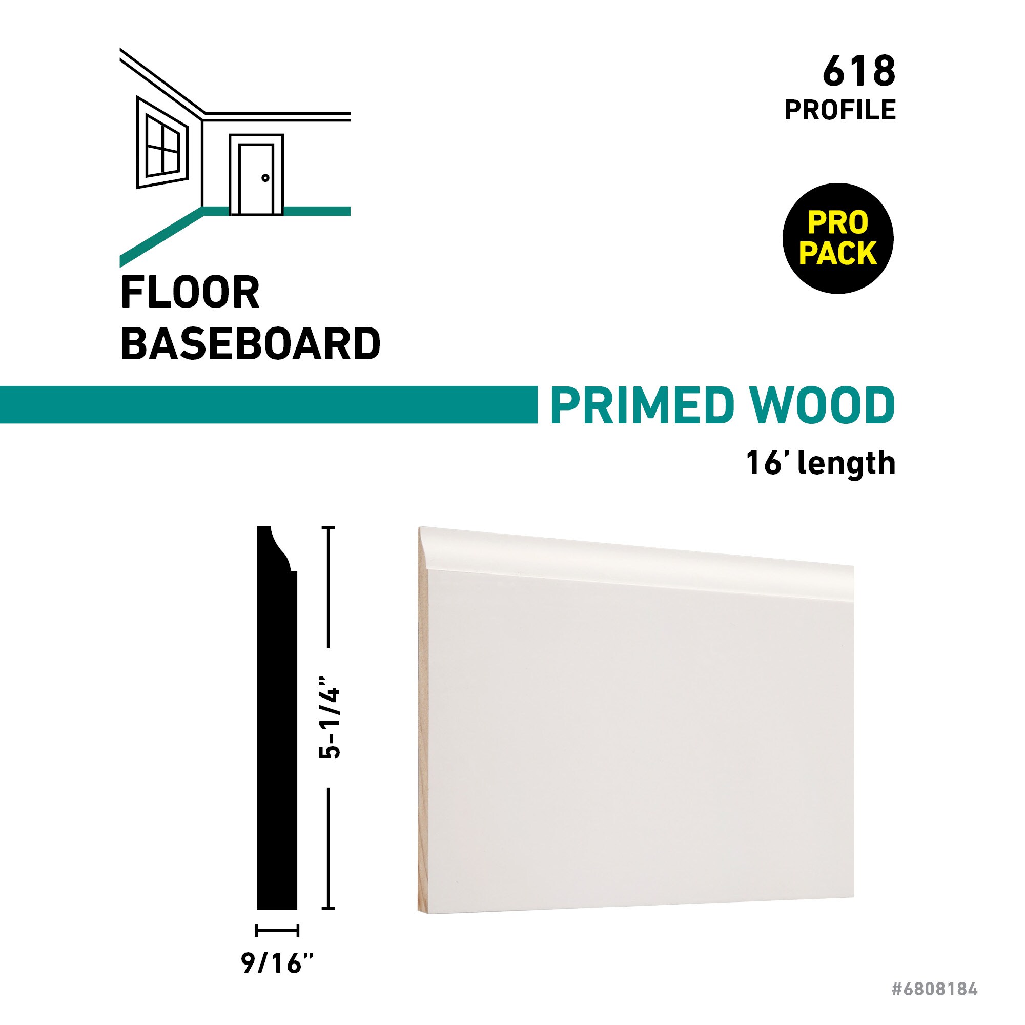  P 618 16 FJPMD Baseboard-Moulding - View #3