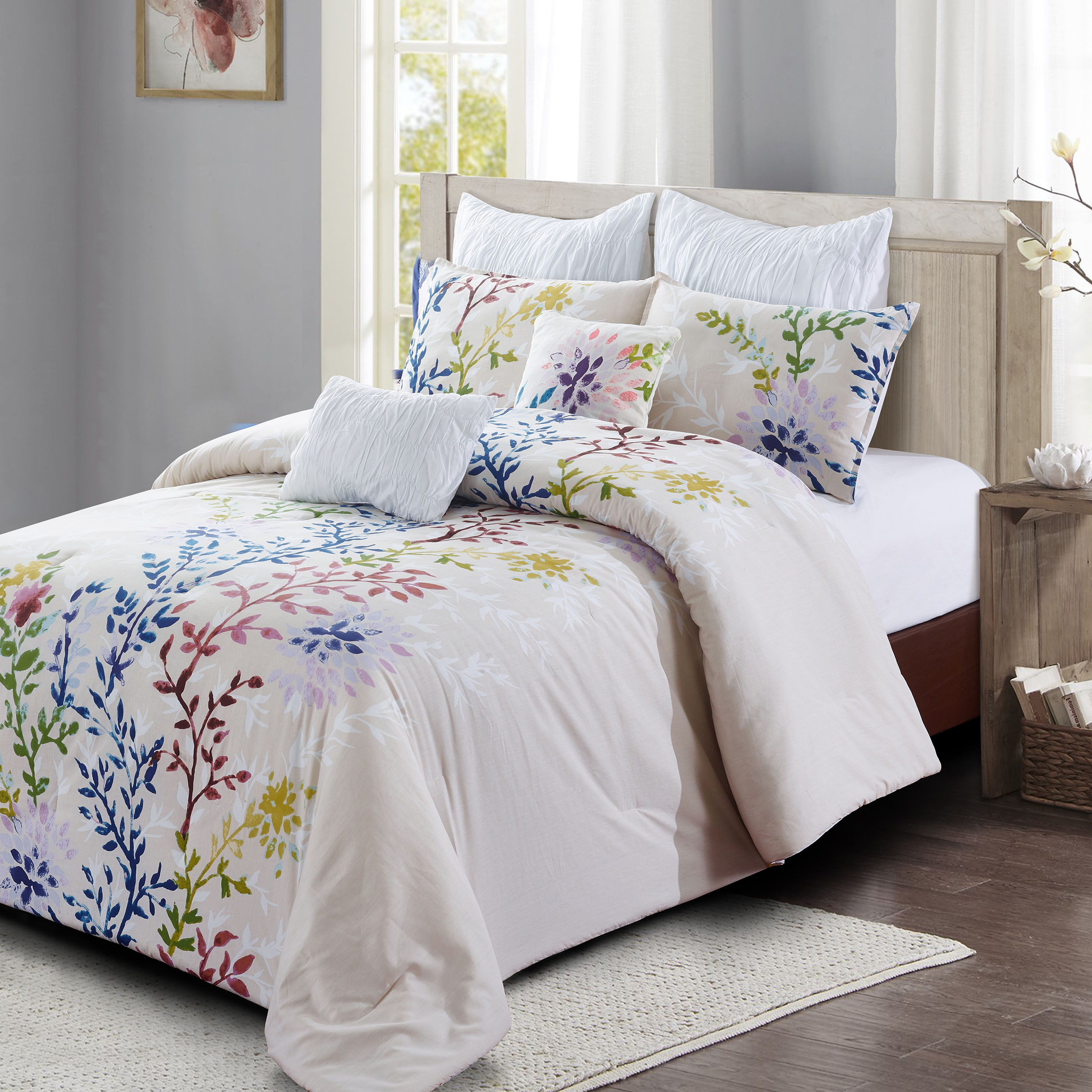 Hotel Collection Classic Rose Blush Floral King Comforter 2 Euro Shams for sale online 