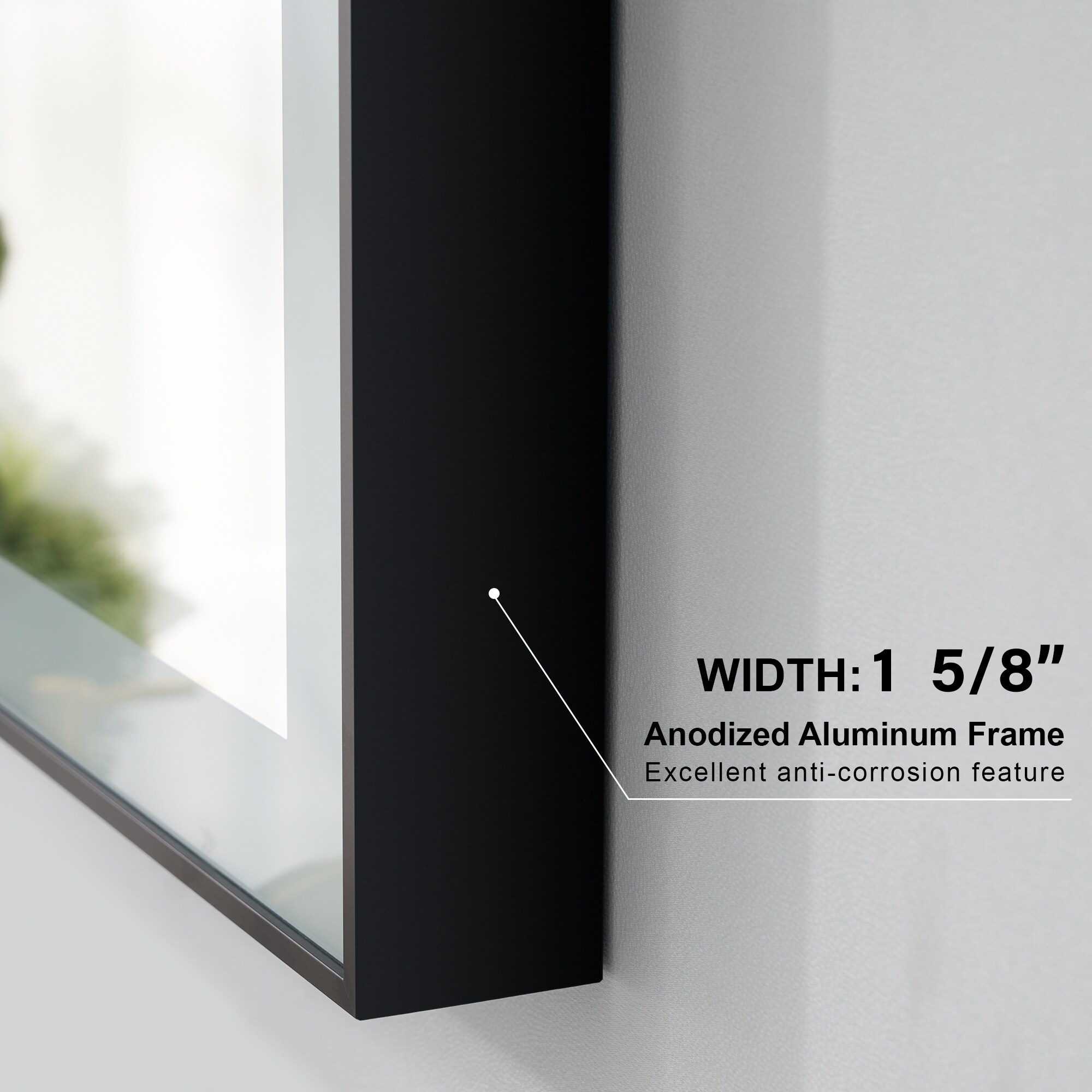 WELLFOR W5FM4836MB Framed-Bath-Mirrors - View #12