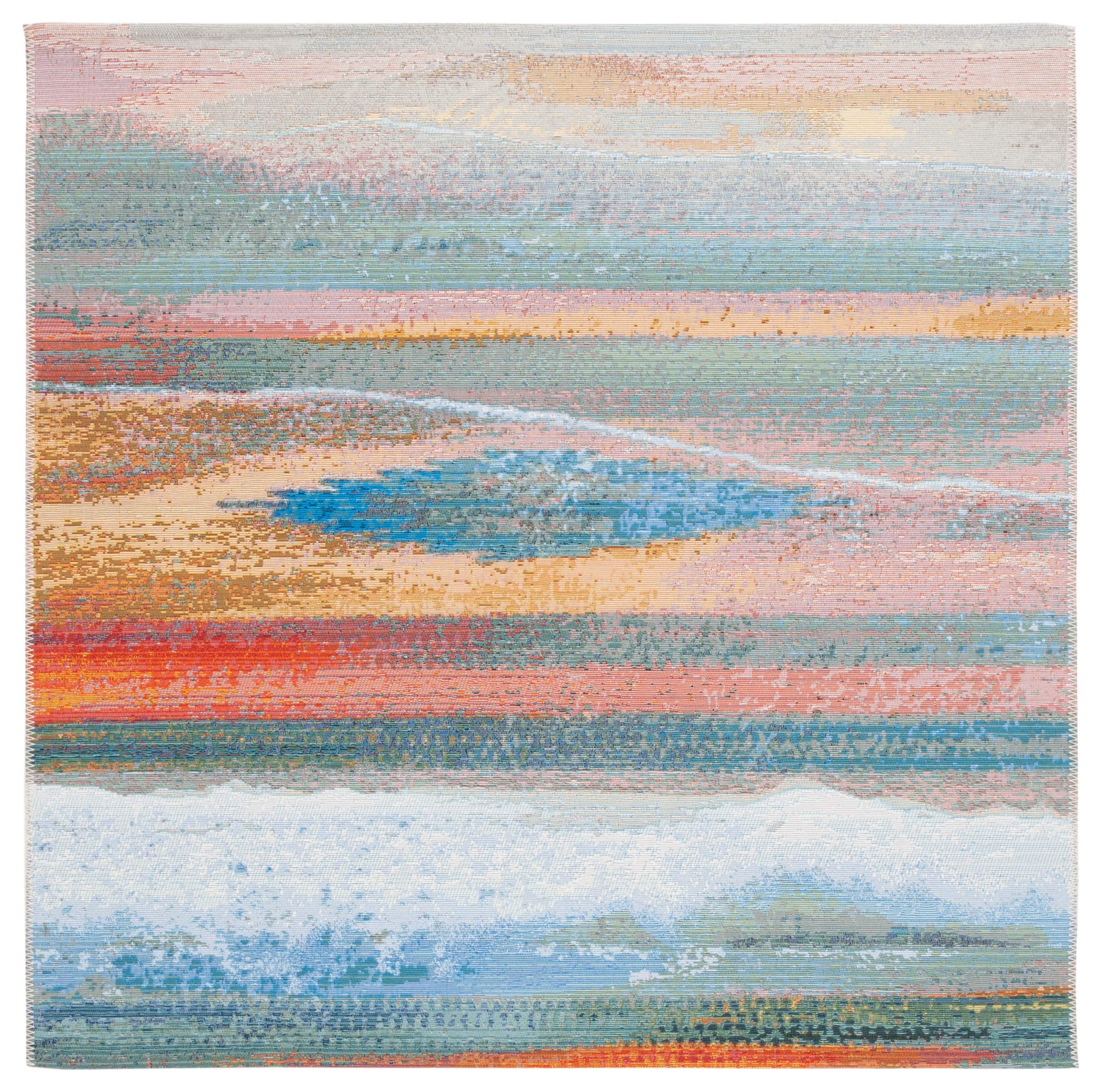 Safavieh Barbados 8' Square Light Blue Synthetic Area Rug