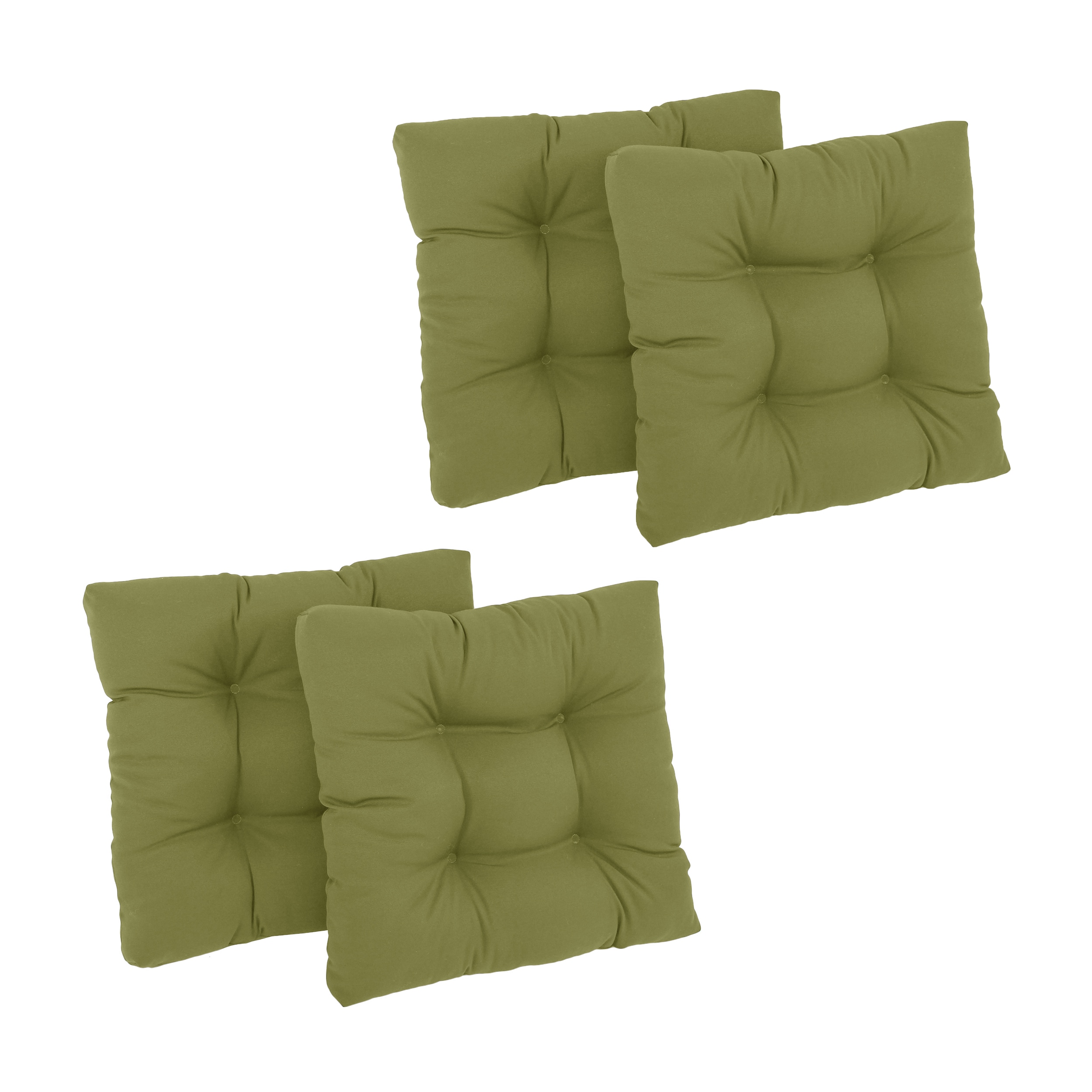 Blazing Needles 94005-4CH-TW-SG Sage Solid Chair Cushion