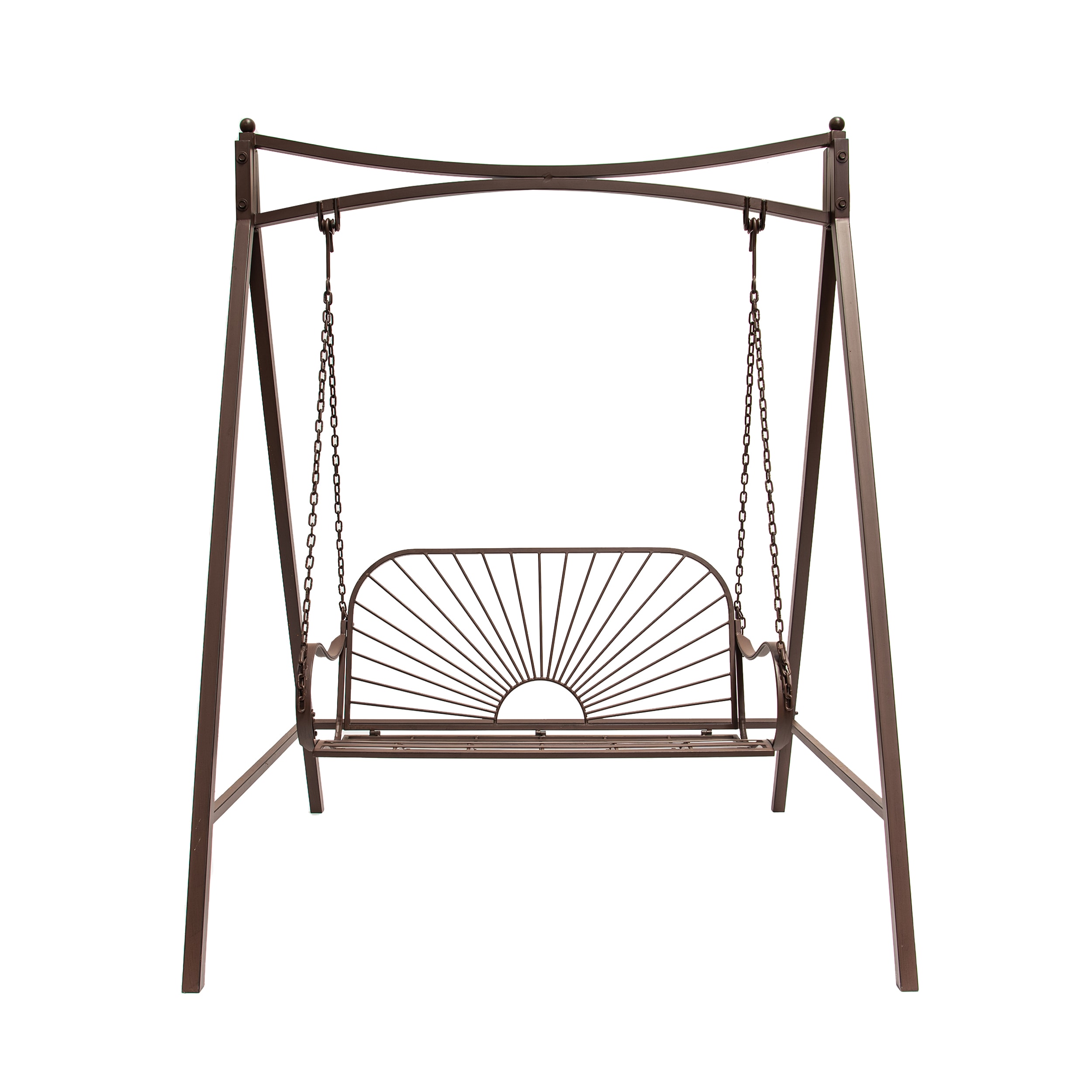 XBrand ALLSW1525BR 2 -person Brown Iron Outdoor Swing