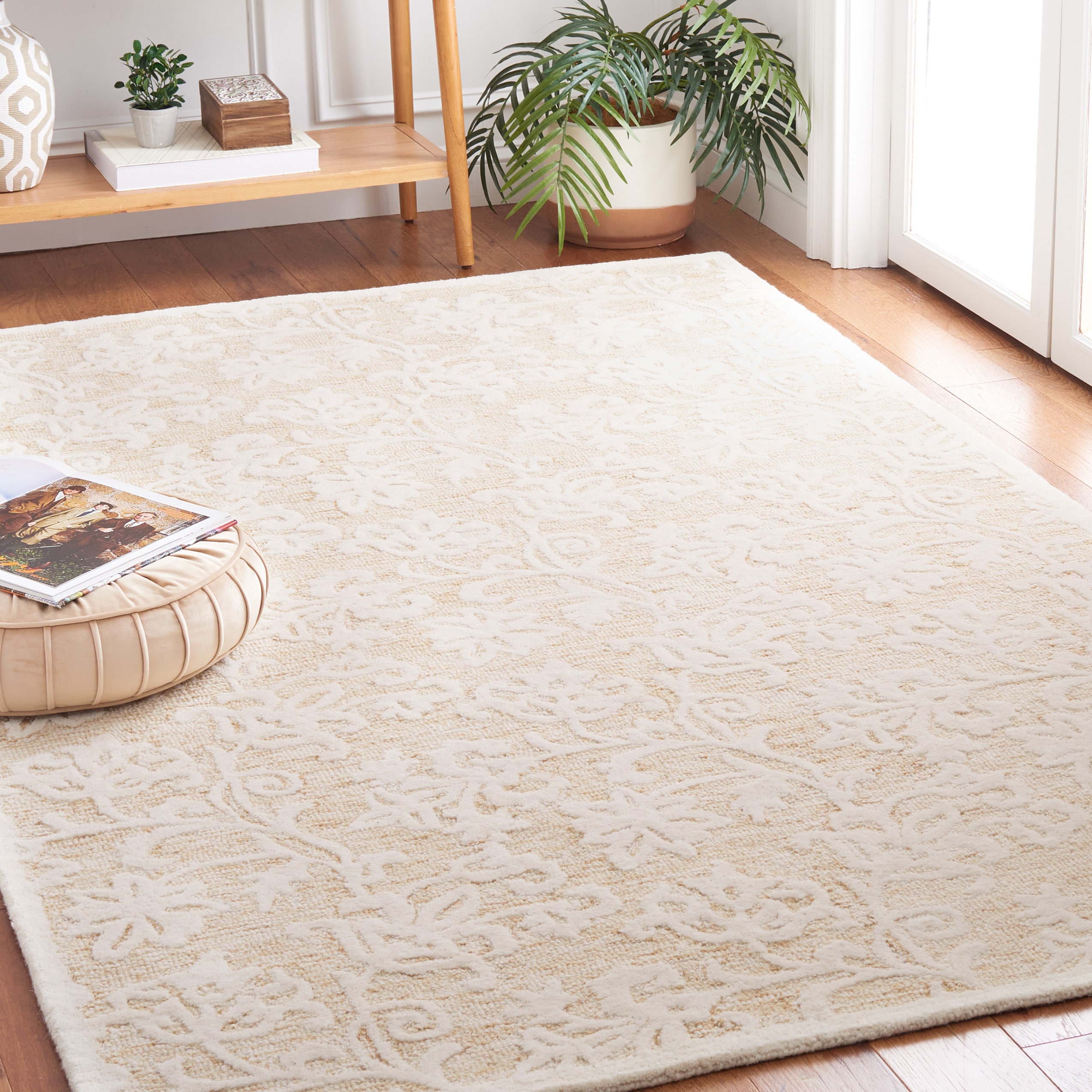  Msr Metro Gold/Ivory Country Floral 5ft x 8ft Medium Rectangle Rug