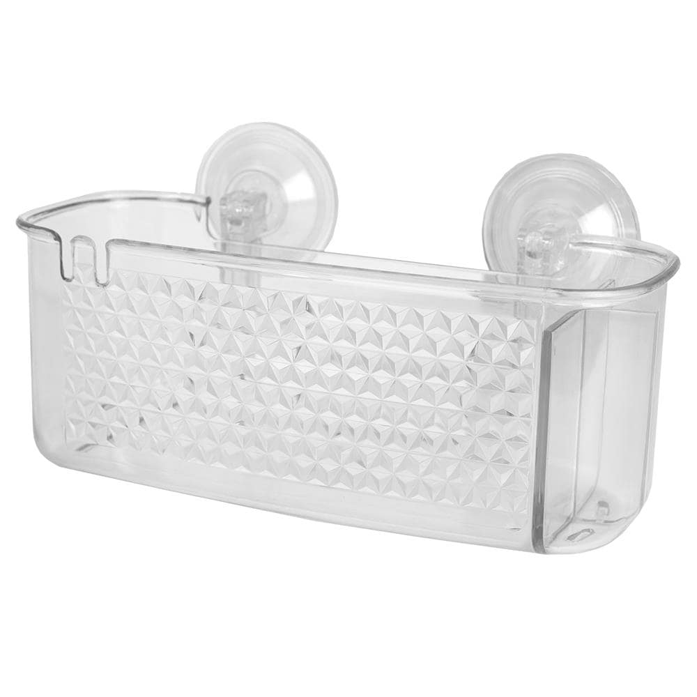 Bathroom Shower Soap Holder Container Dish Storage Wall-mount Suction Cup H 