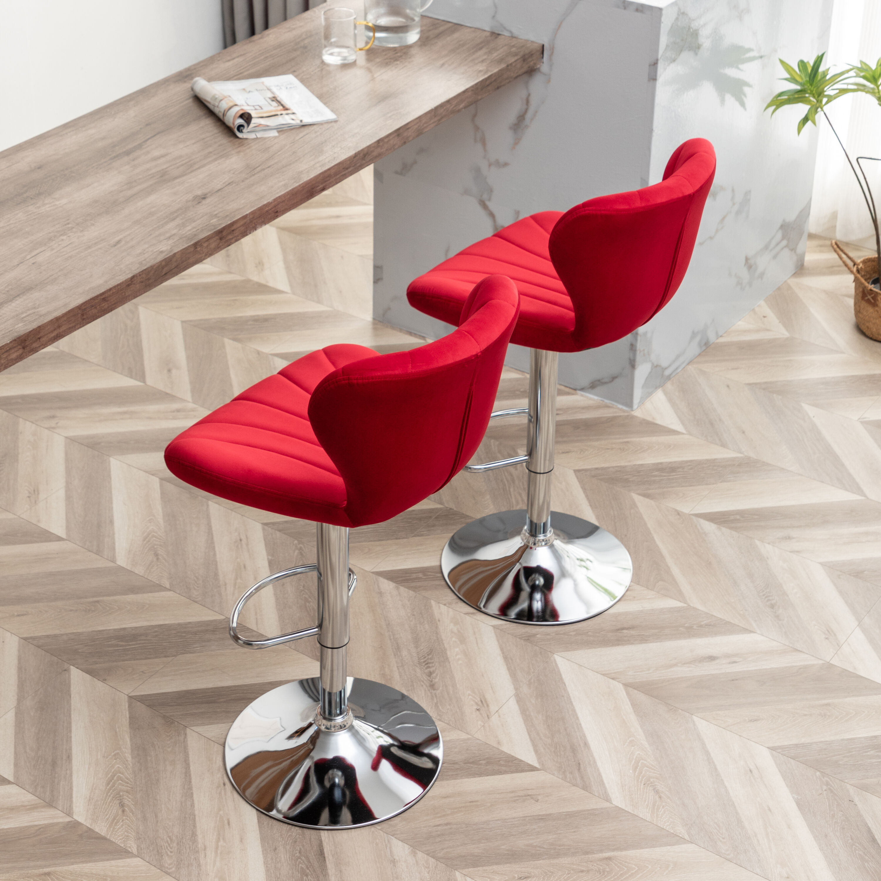 Roundhill Furniture PC231RD stools - View #6