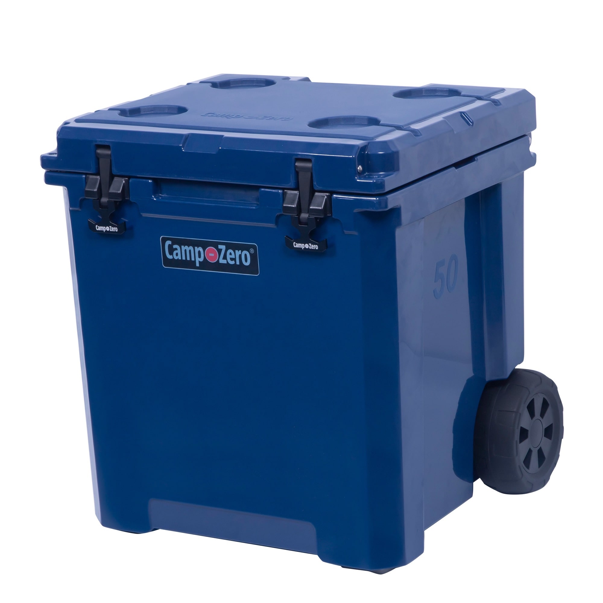 Camp-Zero CZ50L-NB Blue 52.8 Quart(s) Hard rotomolded Insulated Wheeled Chest cooler with Drainage Spout