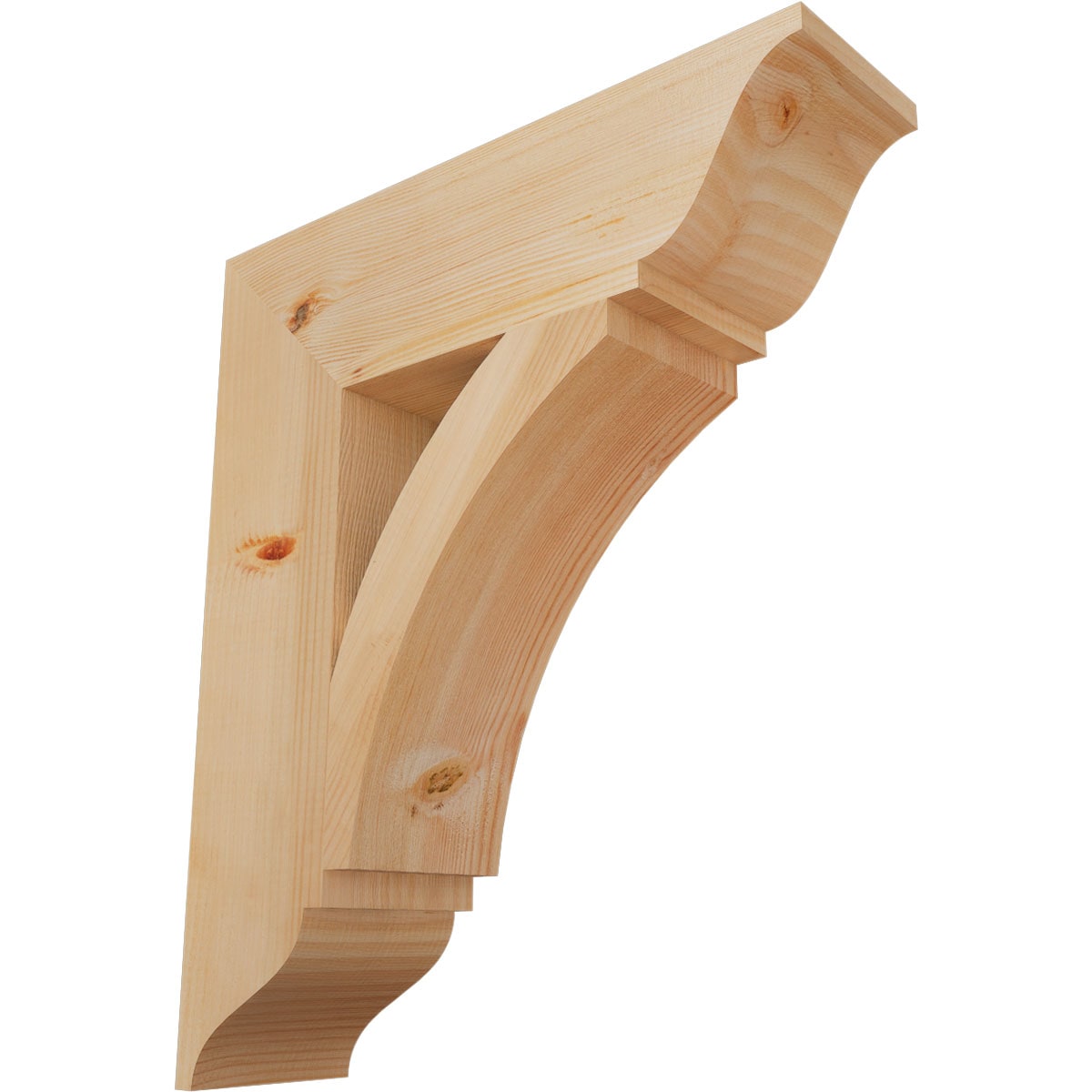 Ekena Millwork BKT06X22X26THR01SDF Thorton traditional smooth 5-1/2-in x 22-in x 26-in Douglas fir Brown Wood Standard bracket