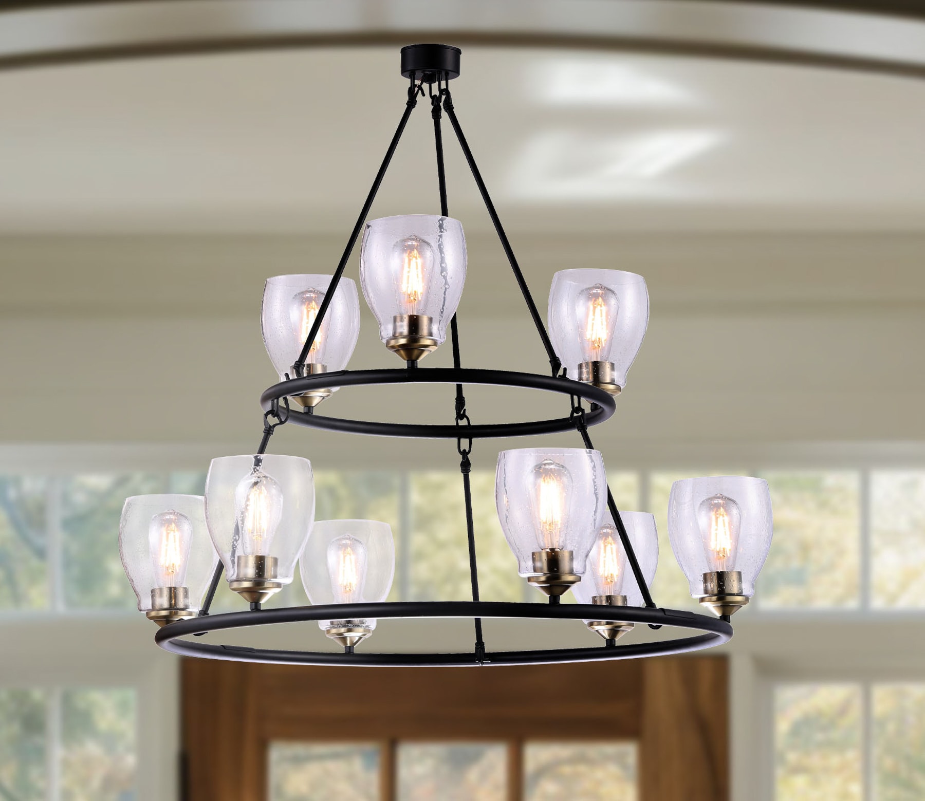 Minka Lavery 2439-878 Winsley 9 -Light Multiple finishes Multiple colors Transitional For Use in Bedrooms, Dining Rooms, Foyers, Kitchens, Living Rooms Chandelier