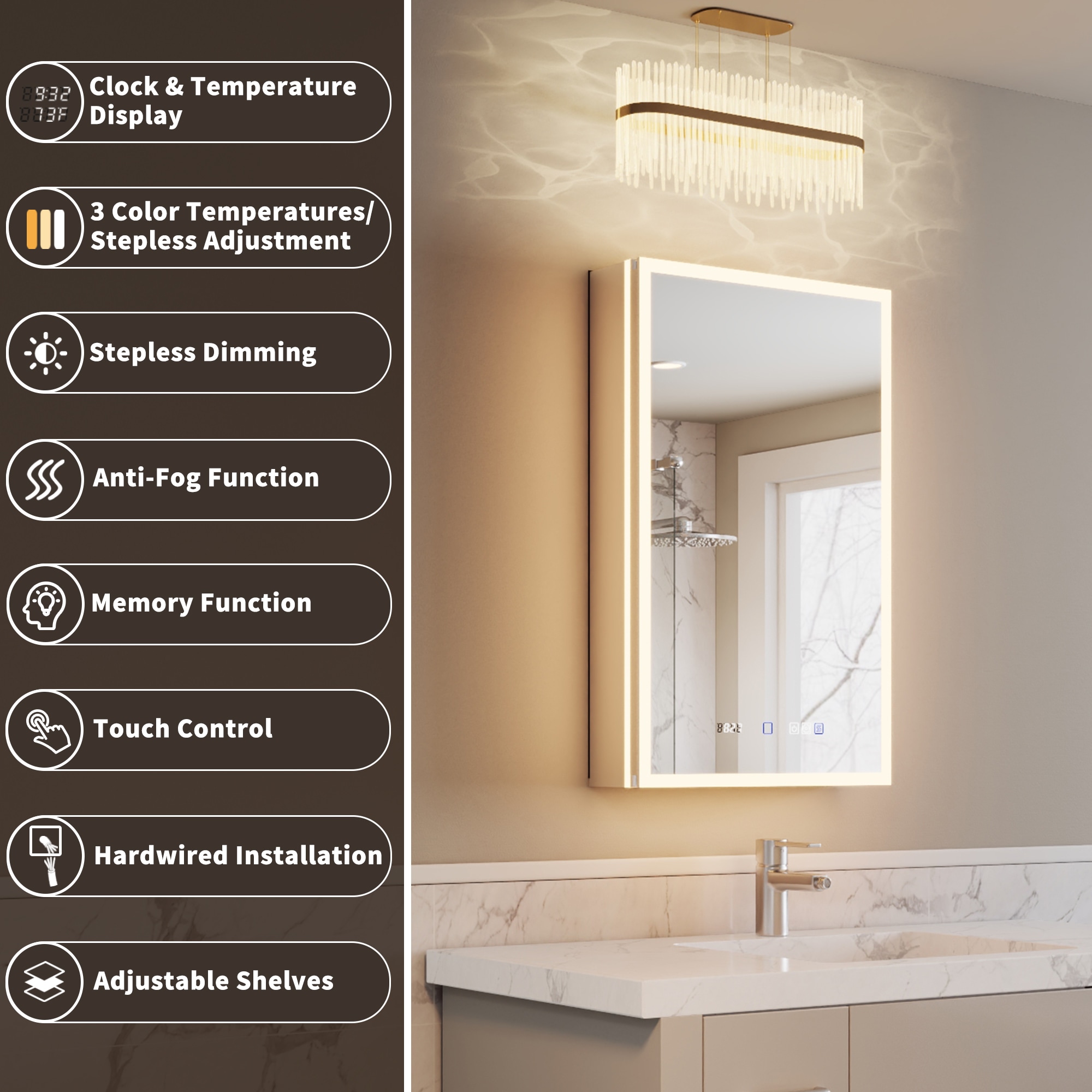 ExBrite W7MC3636 Bathroom-Medicine-Cabinets - View #3