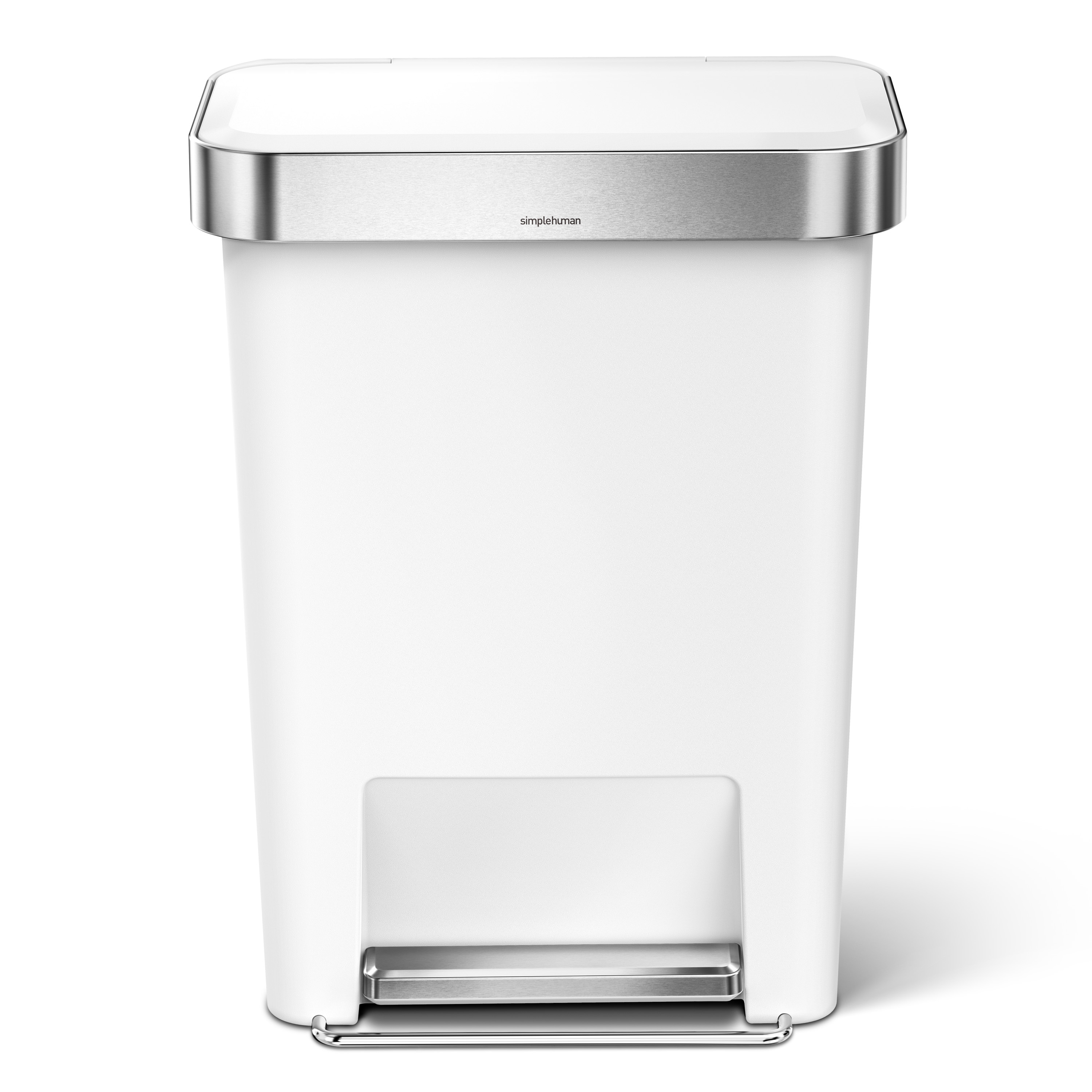 simplehuman Code H 9-Gallons White Outdoor Plastic Kitchen