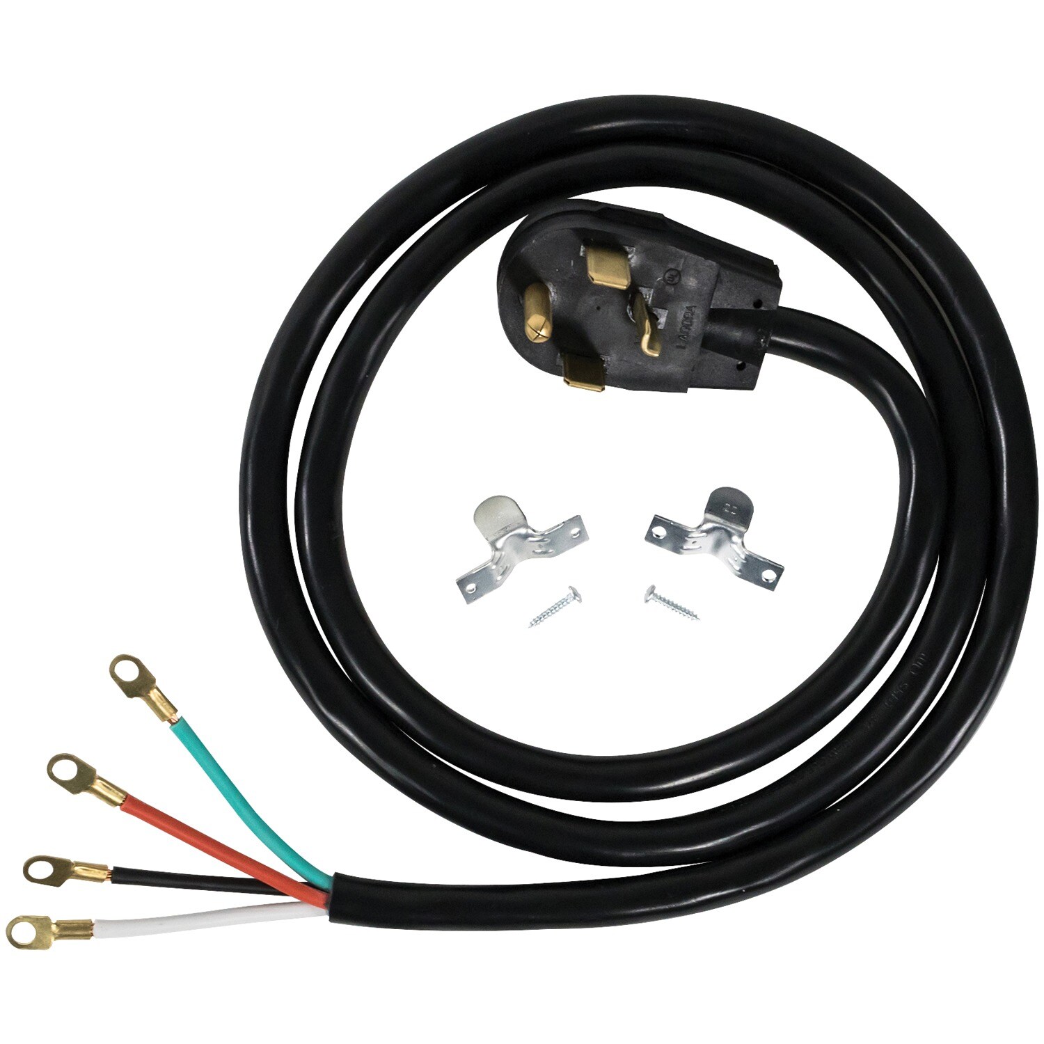 Certified Appliance Accessories 6-ft 30-Amp 4-Prong Black Dryer Appliance Power Cord
