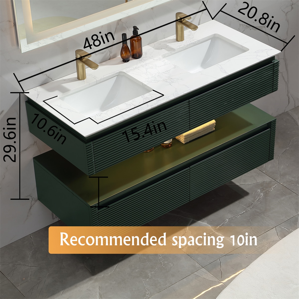Forclover JSEX48V14GN Bath-Vanity-Combo - View #5