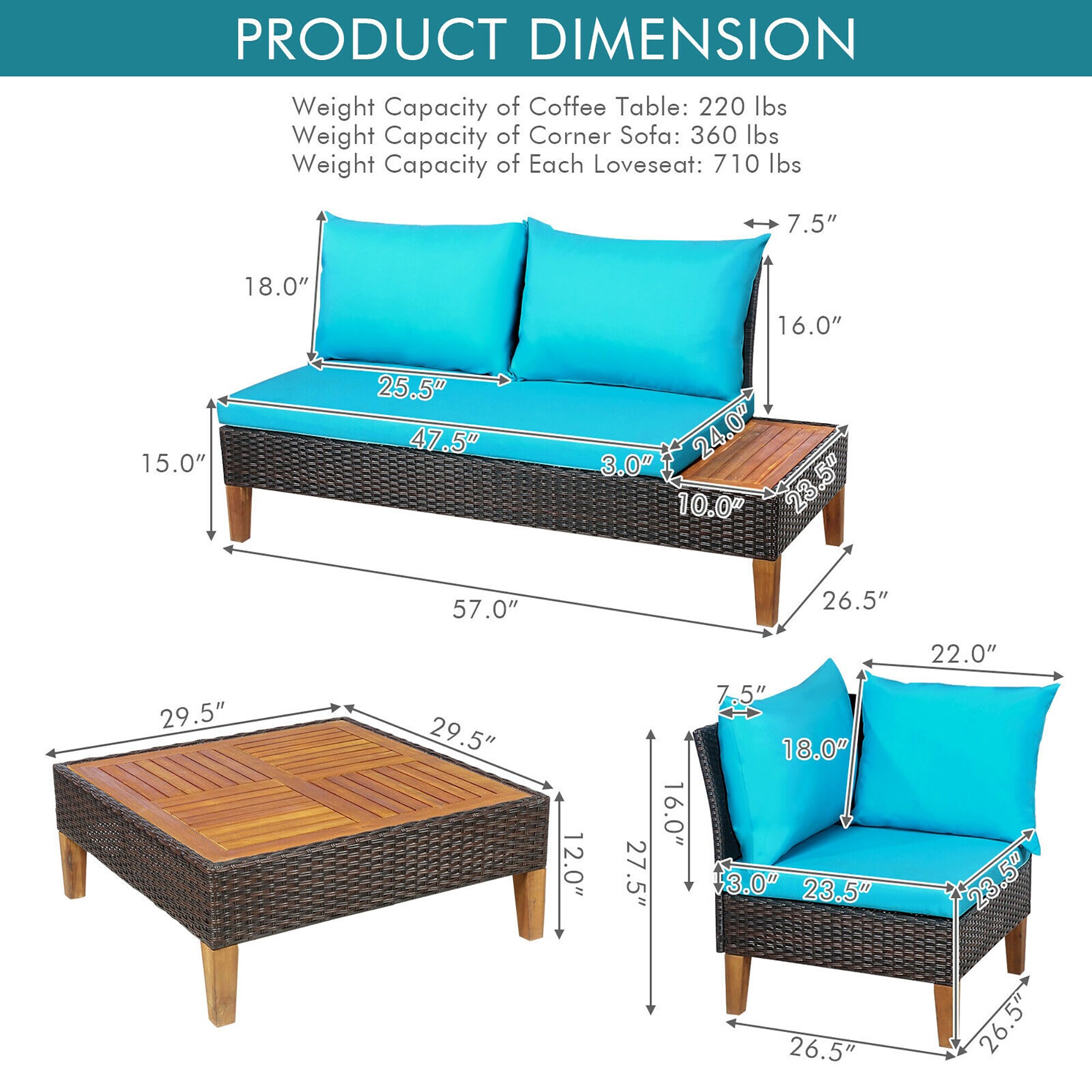 CASAINC CEW-ZHRS3106-GS Patio-Conversation-Sets - View #2