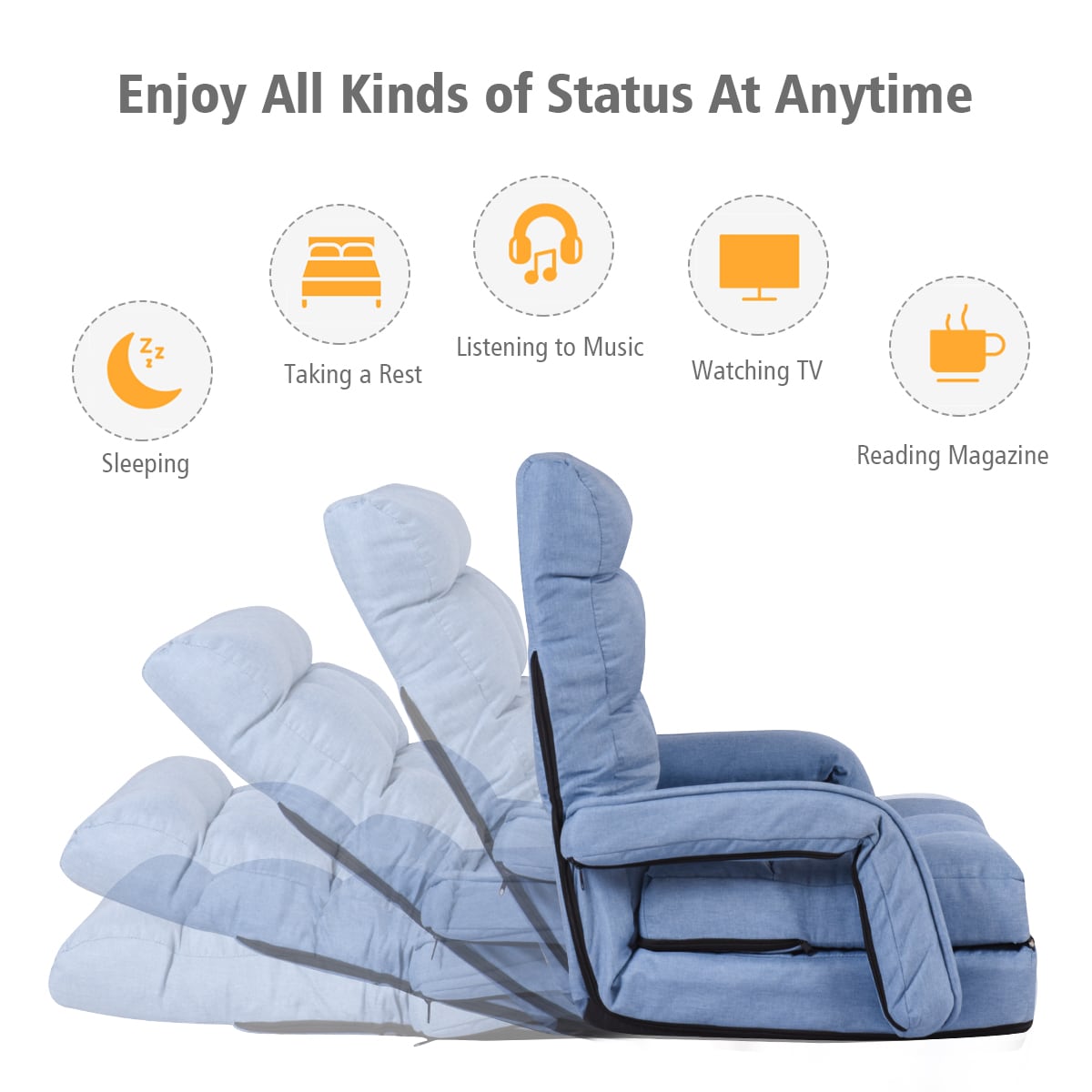 Costway HW56371BL Sofas-Loveseats - View #5
