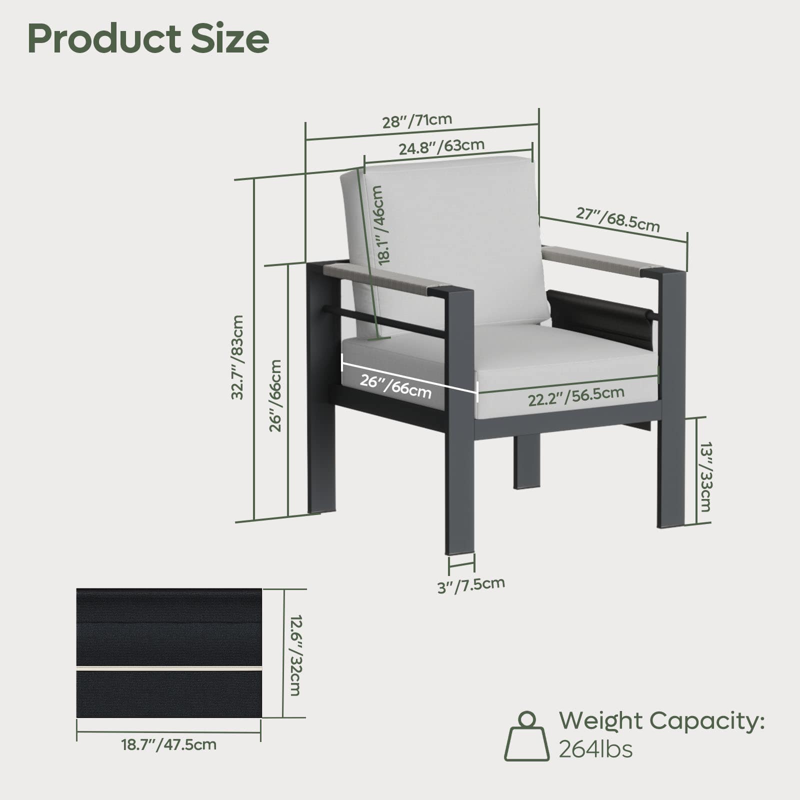 Bestier LOW-O500171A-BX0631 Patio-Sofas-Daybeds - View #4