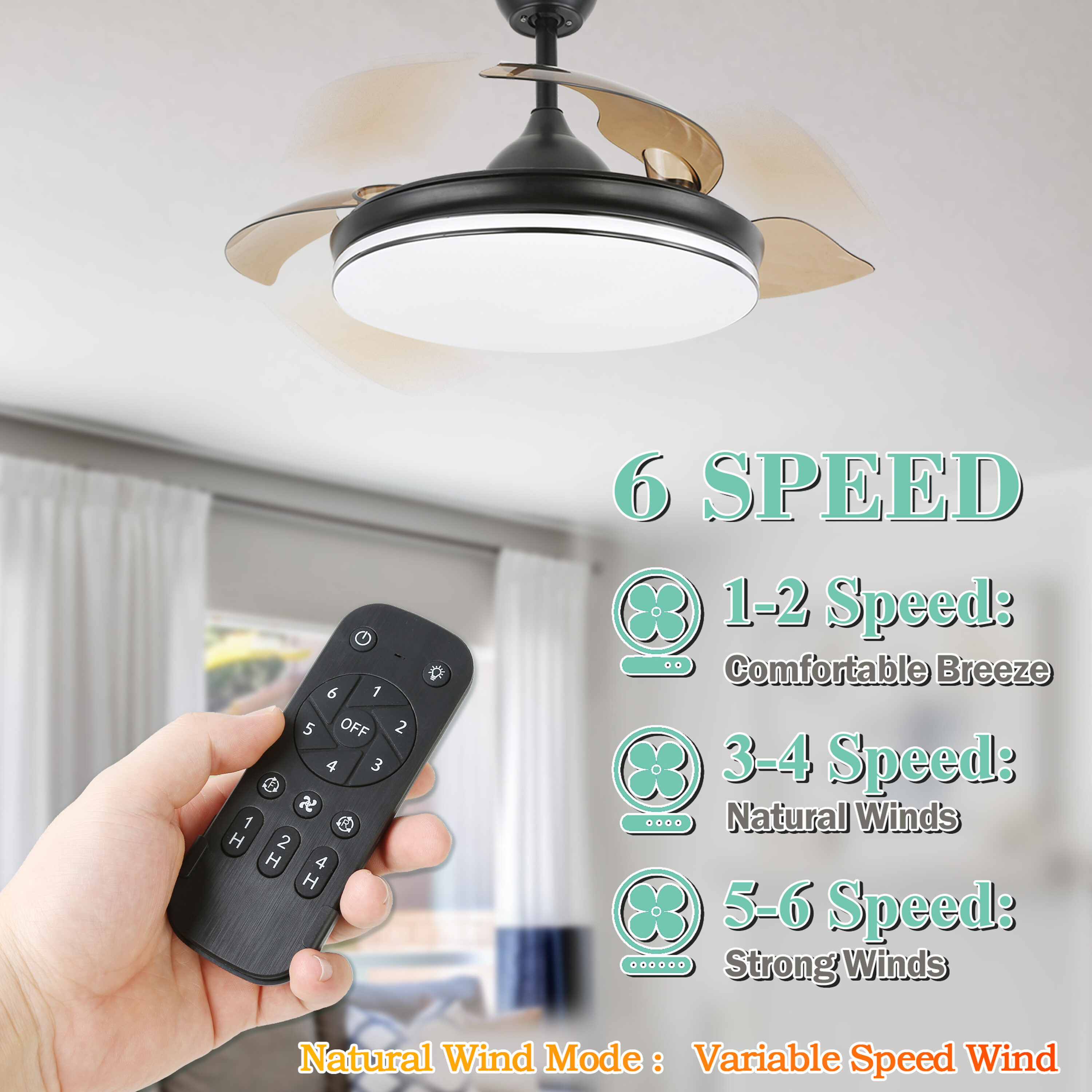 Oaks Decor DC4261-B Ceiling-Fans - View #5