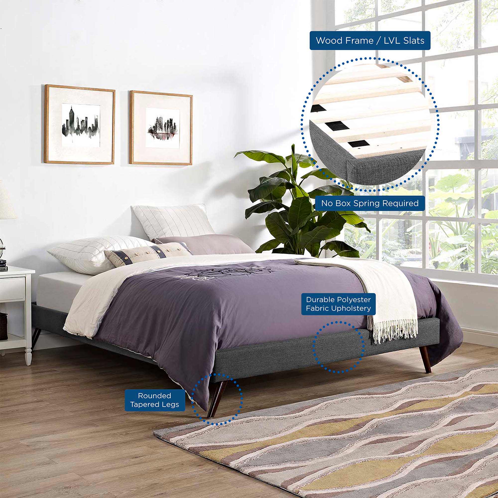 Modway MOD-5891-GRY beds - View #3