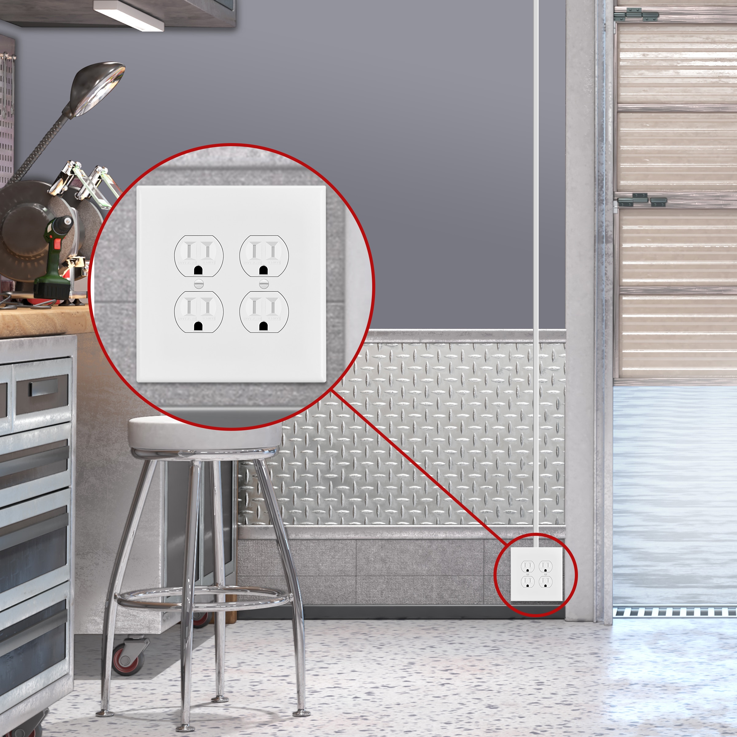 Top Greener 8822O-W-3PCS Electrical-Wall-Plates - View #4