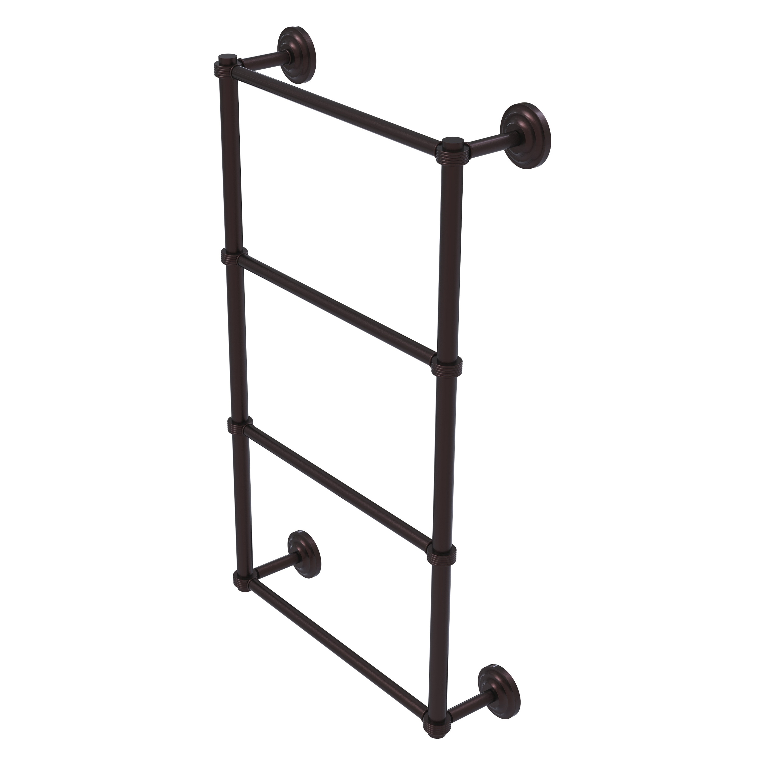 Allied Brass QN-28G-36-ABZ Que New 36-in double Antique Bronze Wall mount 4-tier Towel Bar