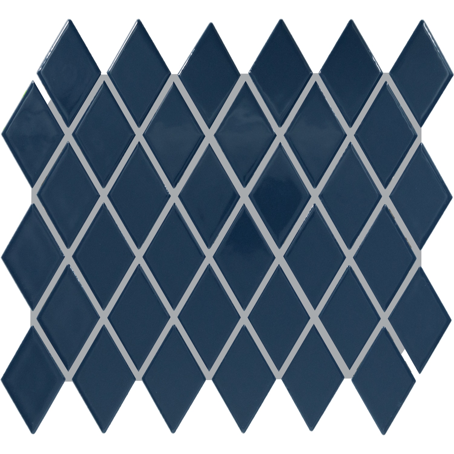 American Olean 011723HARMS1P2 Color Ways Navy 12-in x 13-in Glossy Ceramic Patterned Mosaic Wall Tile (8.8-sq. ft/ Carton)