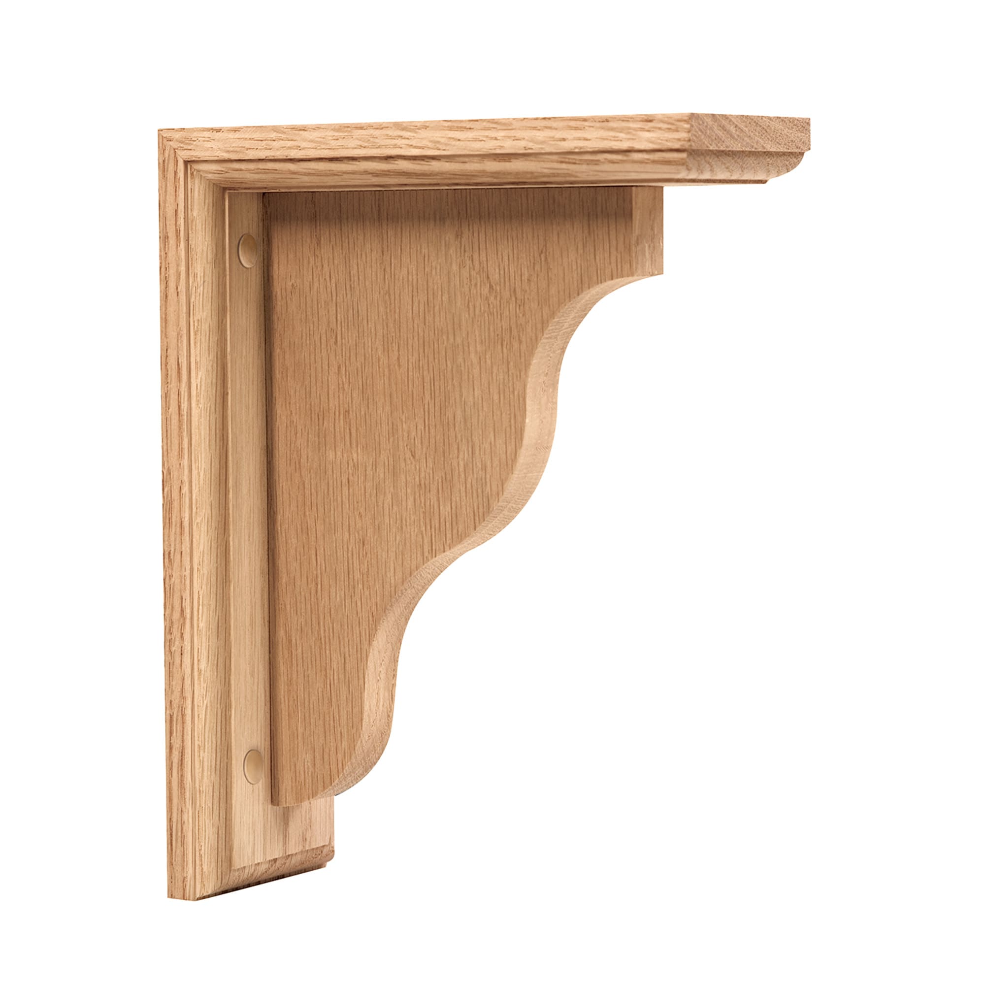 Waddell CR376 CR Two-Way Bracket 3-in x 7-in x 5-in Red oak Brown Wood Standard bracket