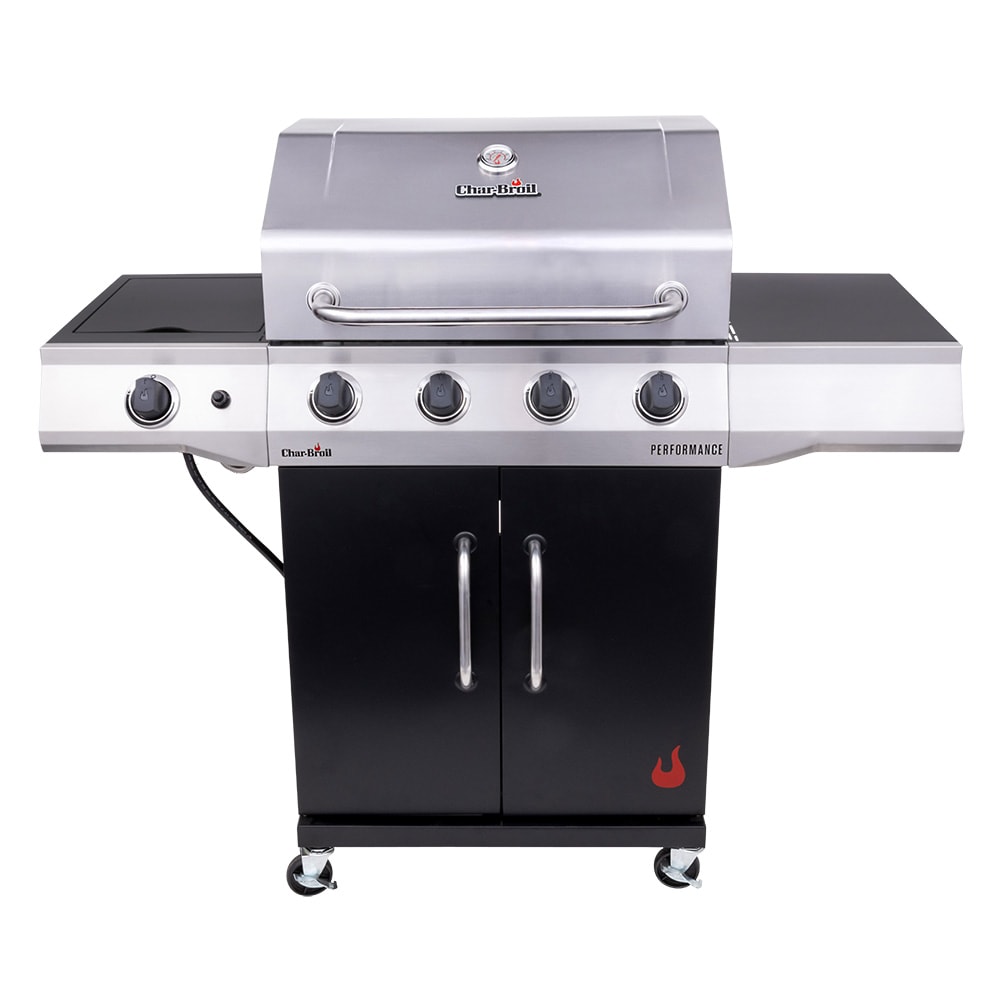 Charbroil 463353021 Performance Black and silver 4 -Burner Liquid Propane Gas Grill 1 -Side Burner