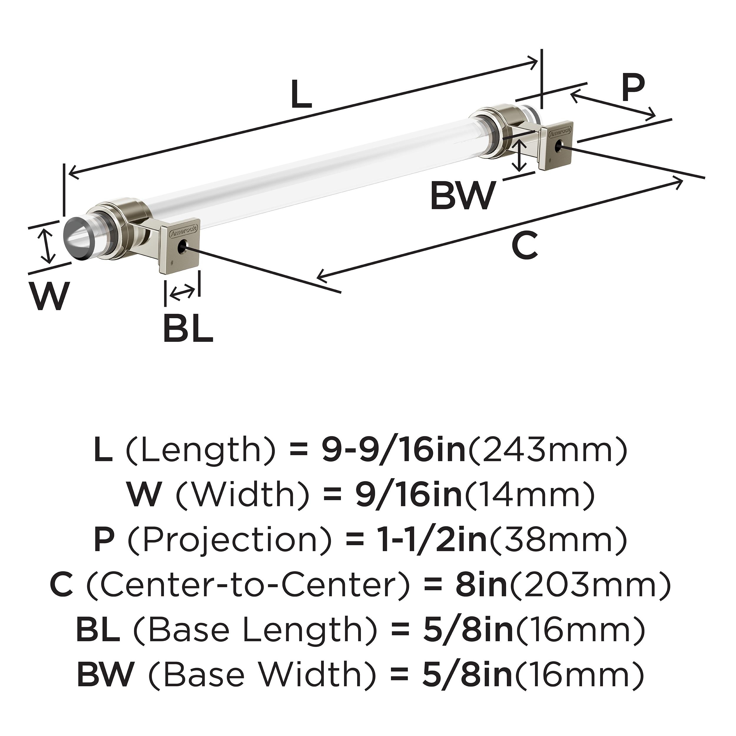 Amerock BP36661CPN Cabinet-Pulls - View #5