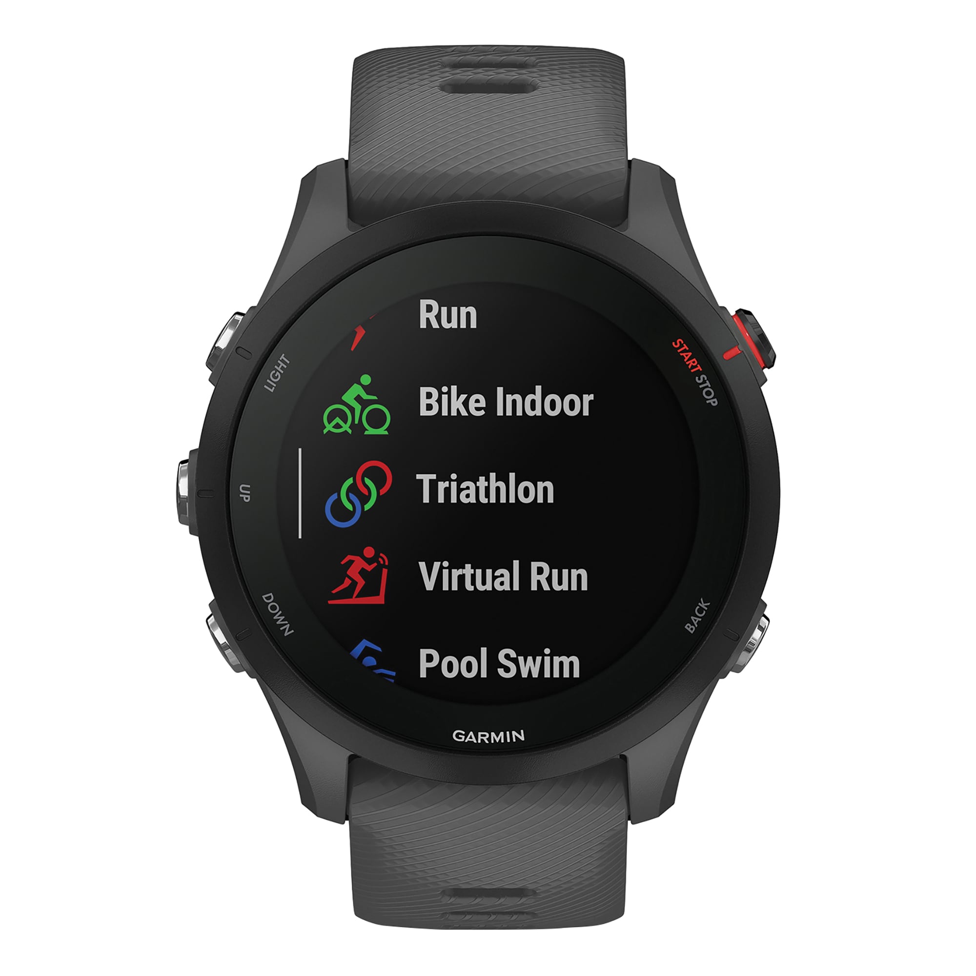  Garmin Forerunner 255 (Slate Gray) GPS Running Smartwatch, Runner's Bundle with HD Screen Protectors & Portable Charger