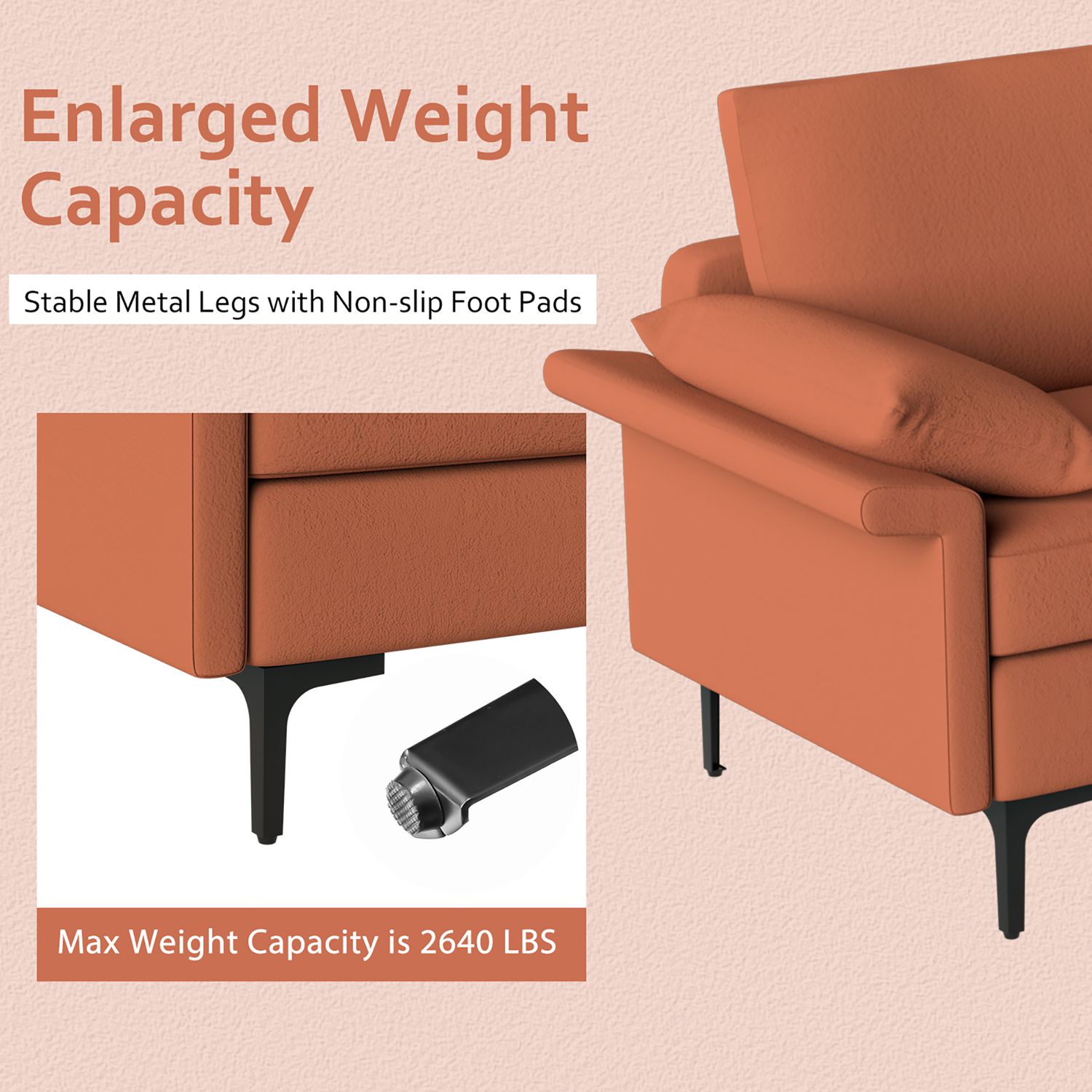 Costway CSHY004936 Sofas-Loveseats - View #6