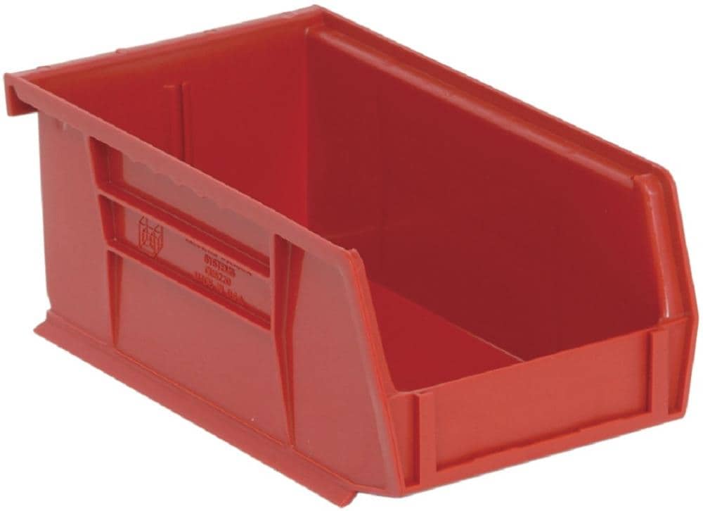 Quantum Storage Systems QUS220RD ULTRA ( 4.125-in W x 3-in H x 7.375-in D ) Red Polypropylene Stackable Bin