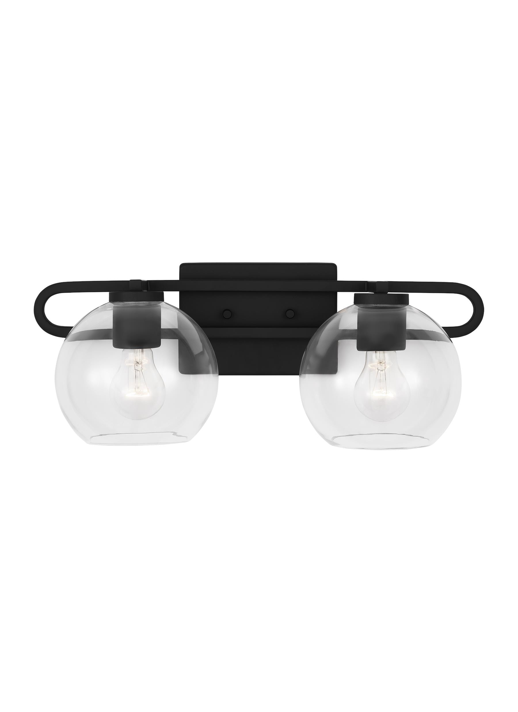Generation Lighting 4455702-112 Codyn 19.75-in 2 -Light Matte Black Modern/contemporary Vanity light
