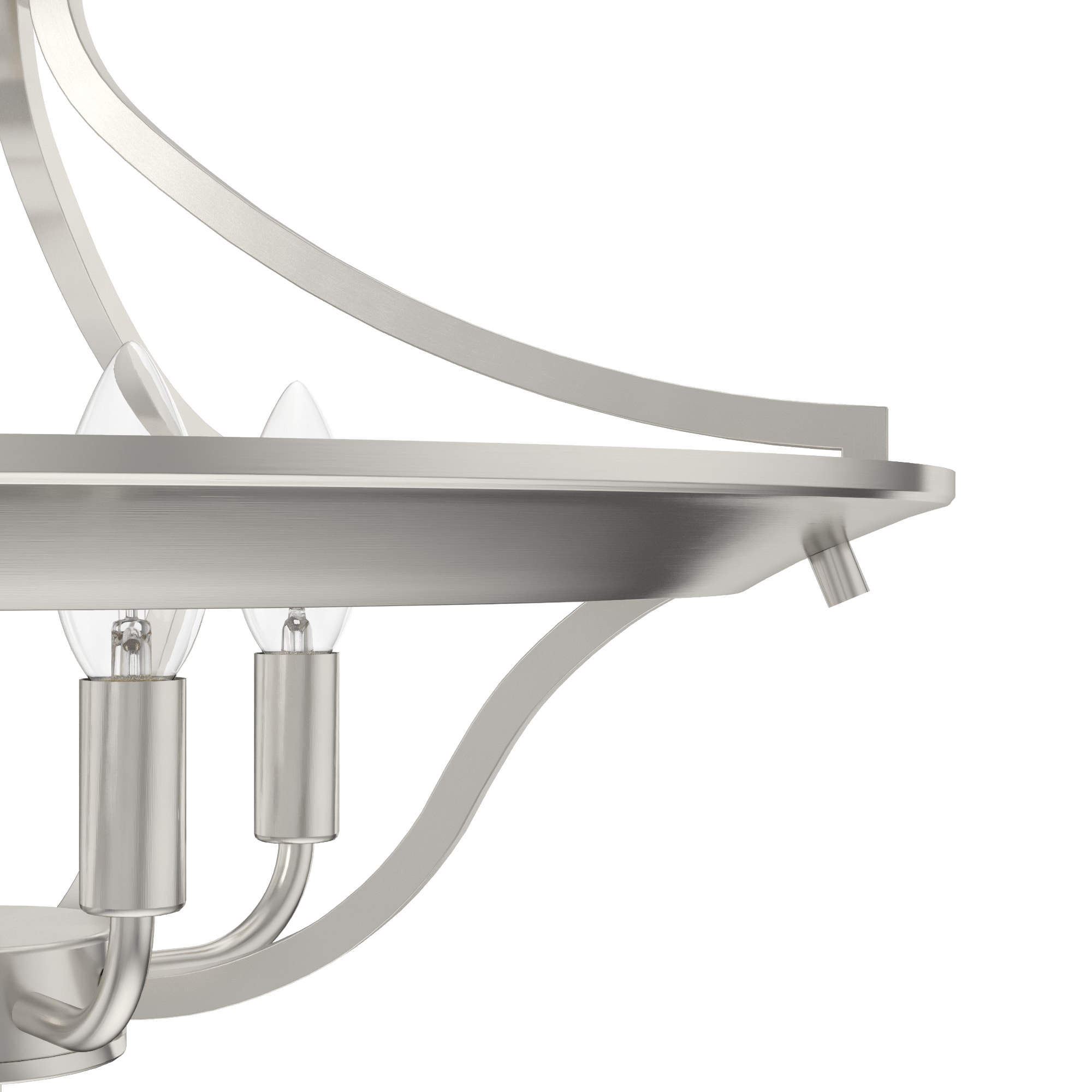 Perch Point Brushed Nickel 4-Light LED Semi-Flush Mount