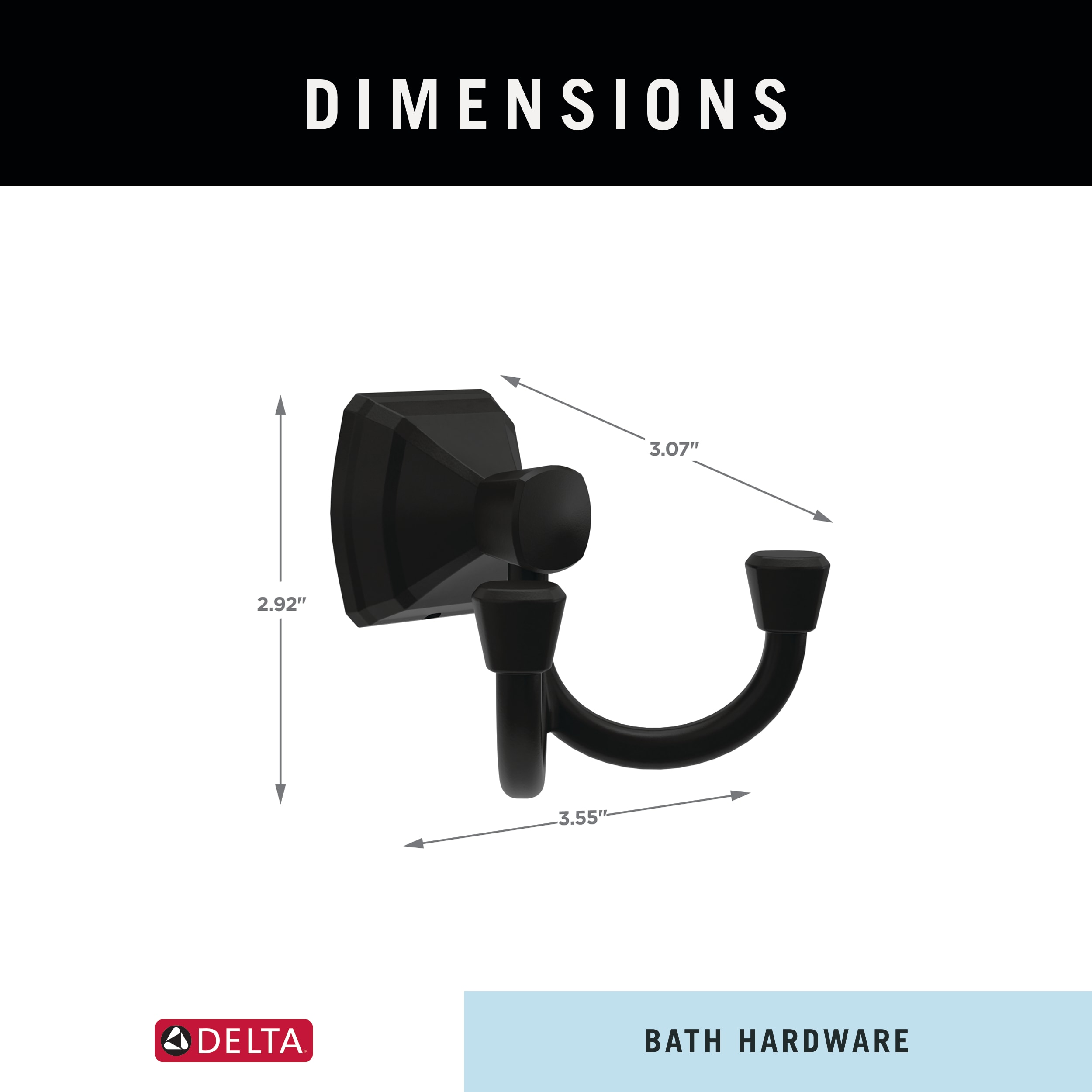 Delta KNX35-MB-R Robe-Hooks - View #5