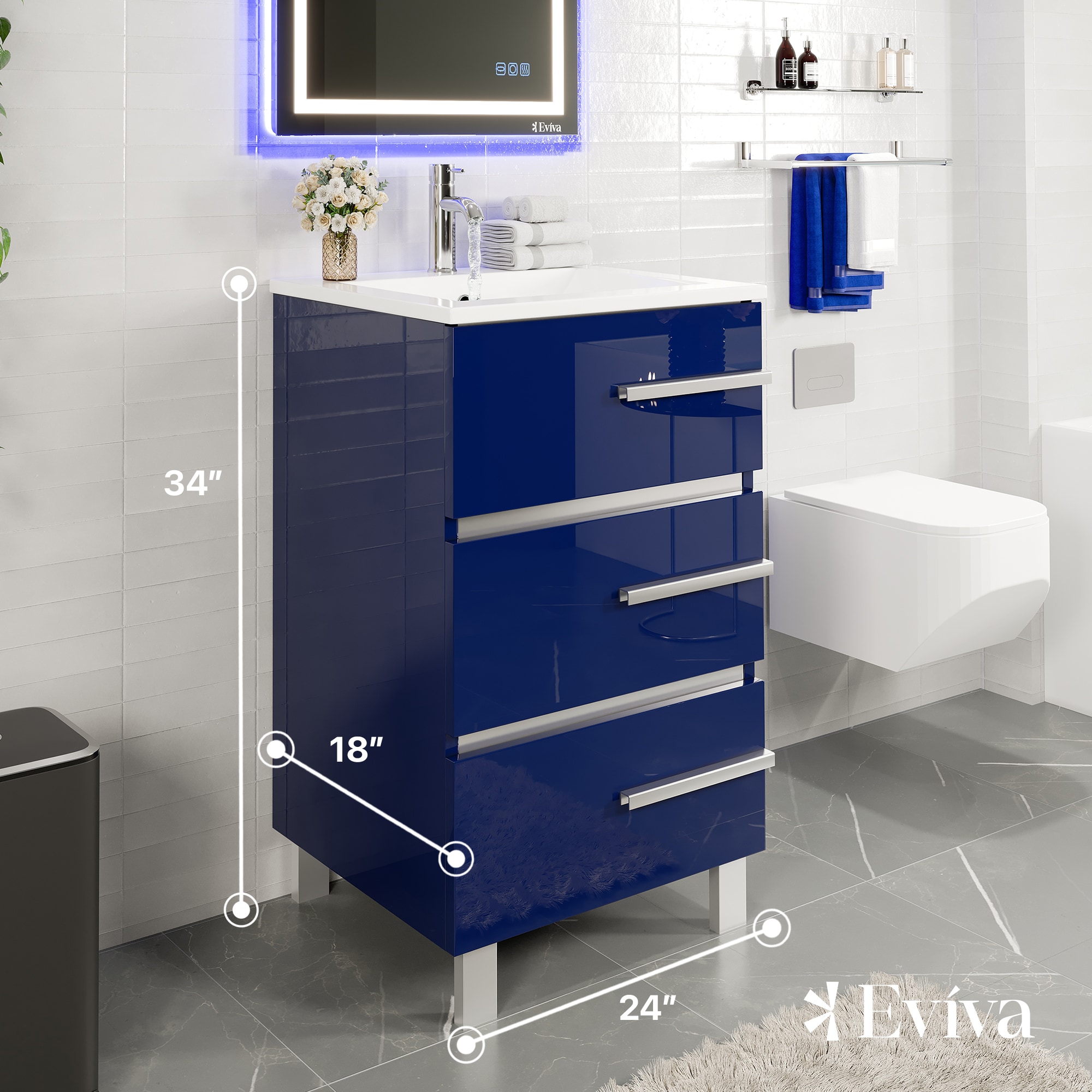 Eviva EVVN580-24BLU Bath-Vanity-Combo - View #2