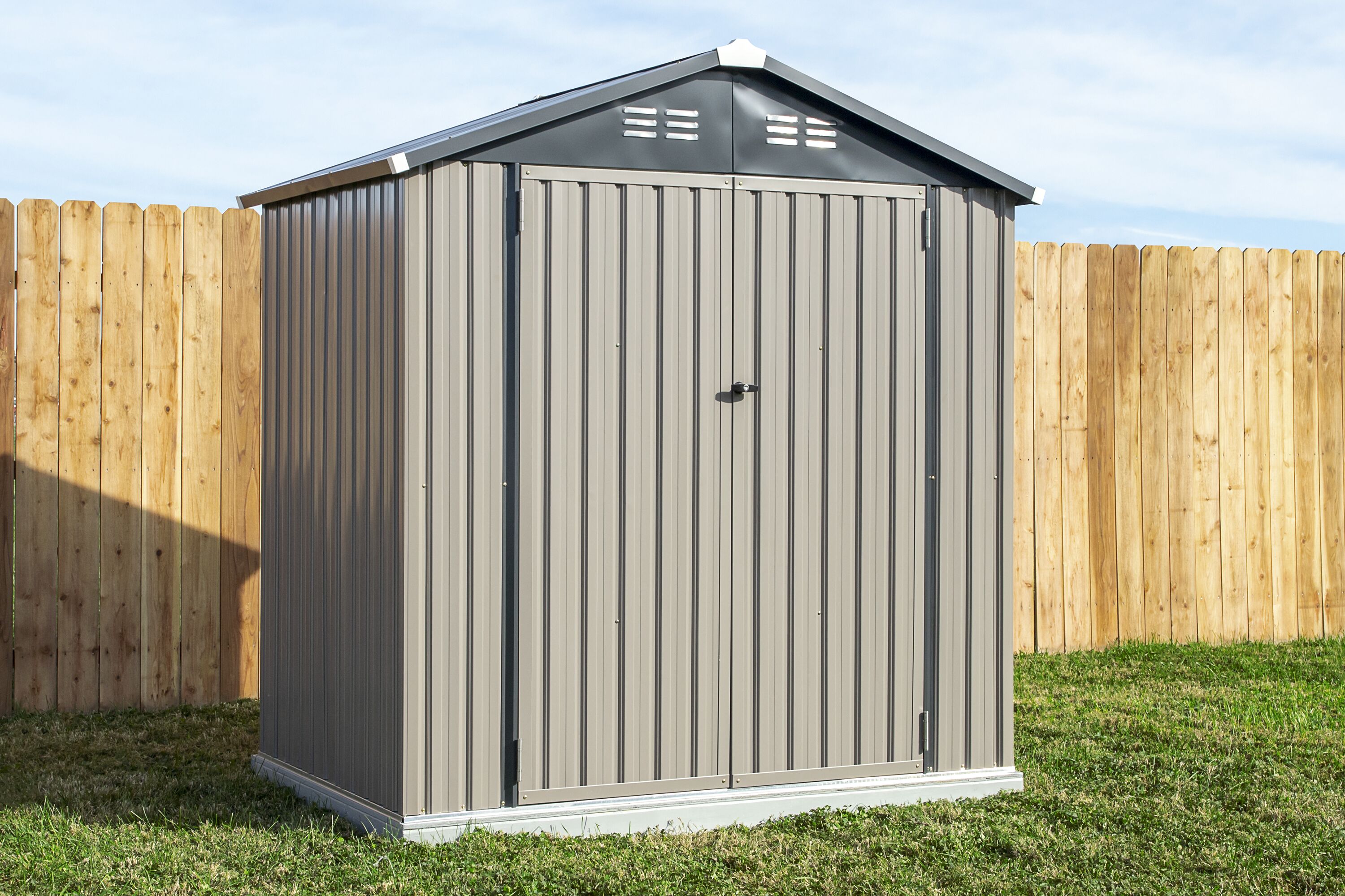 Arrow 6 Ft X 4 Ft Cover It Galvanized Steel Storage Shed In The Metal Storage Sheds Department