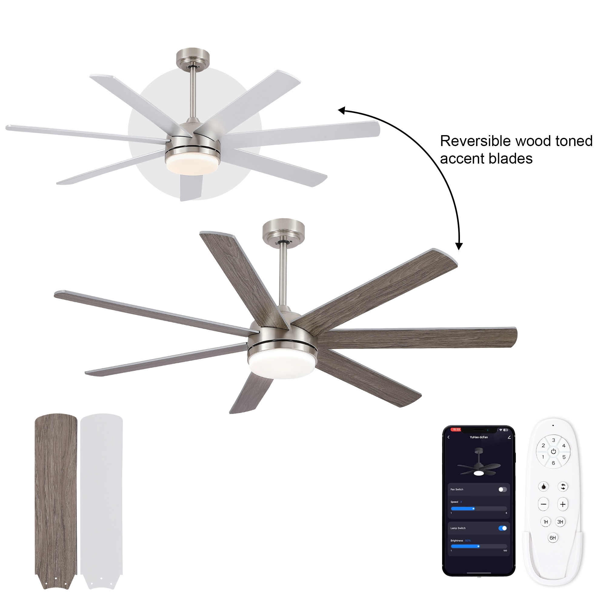 YUHAO LSDC1173SN622 Ceiling-Fans - View #2