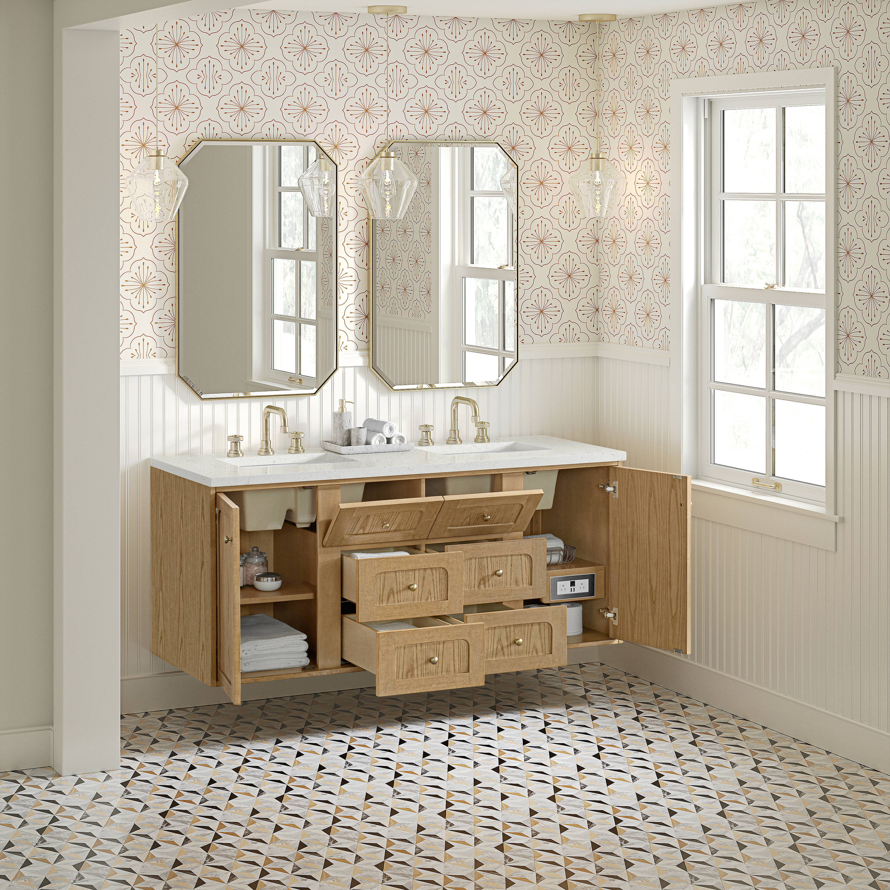James Martin Vanities 545-V60D-LNO-3LDL Bath-Vanity-Combo - View #9