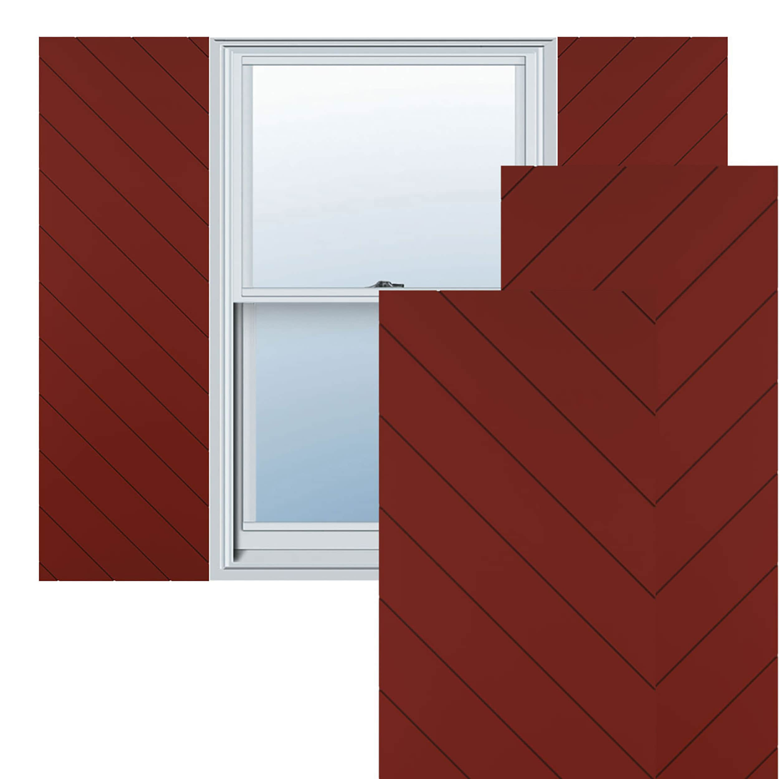 Ekena Millwork True Fit Diagonal Slat 12-in W x 75-in H Pepper Red ...