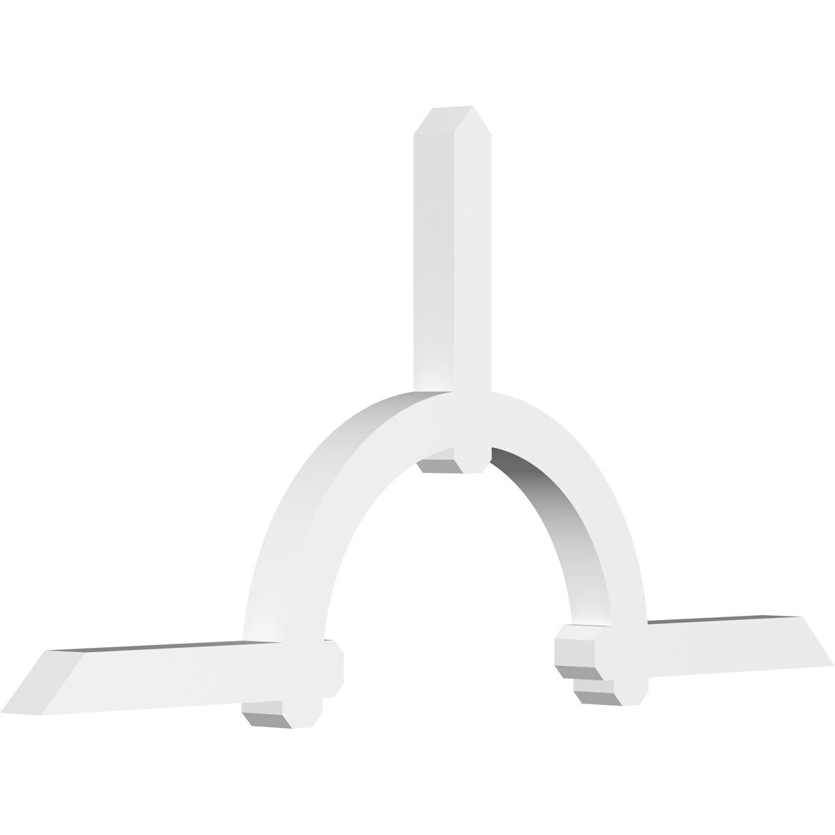 Ekena Millwork GBP084X42X0404ERI00 Ericson White PVC Gable bracket