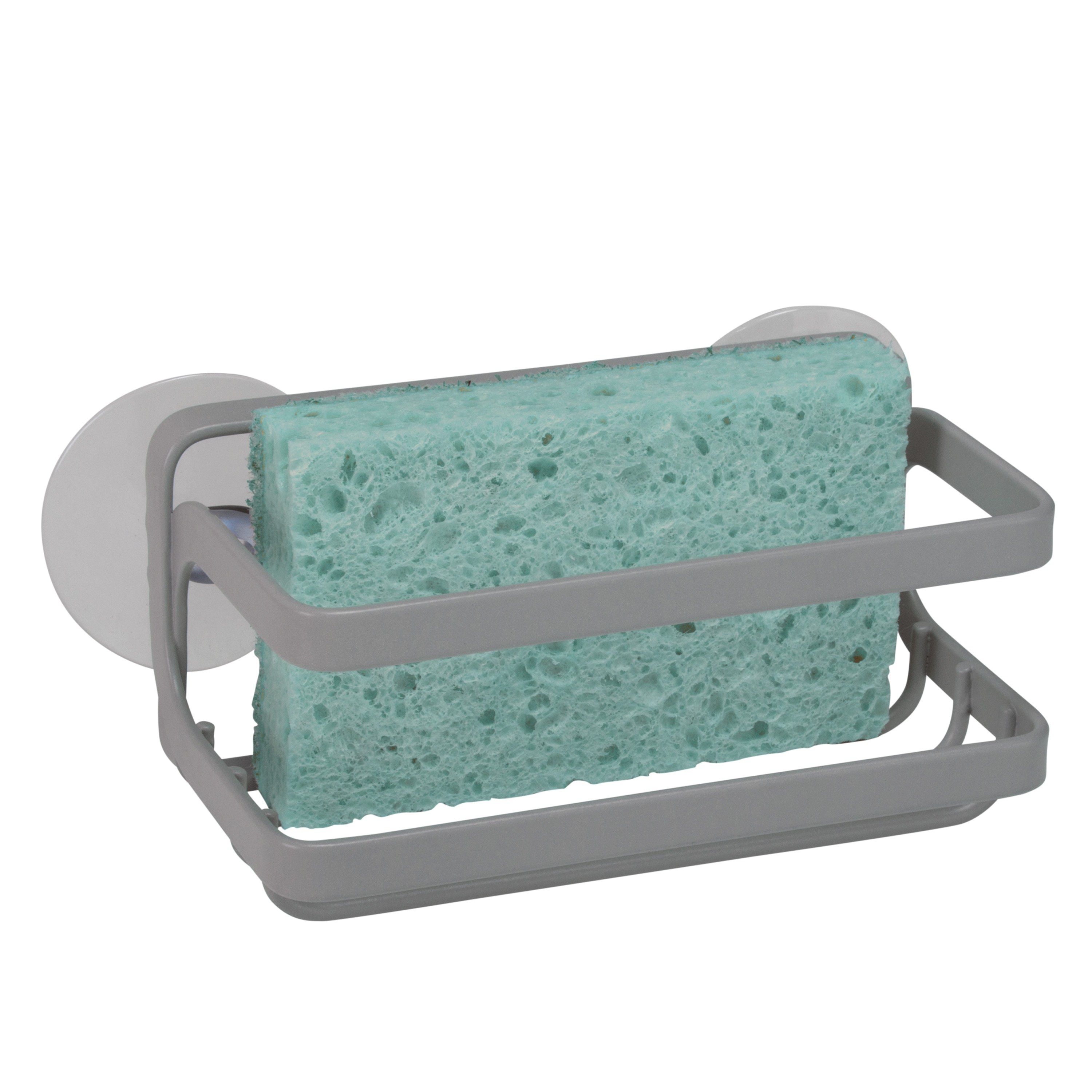 Kitchen Details Metal Sink Caddy with Suction Attachment - Kitchen Details Sponge  Holder in White - 5.5X2.6X2.4 inches - Perfect for Holding Sponges - Water  Drainage in the Sink Caddies department at