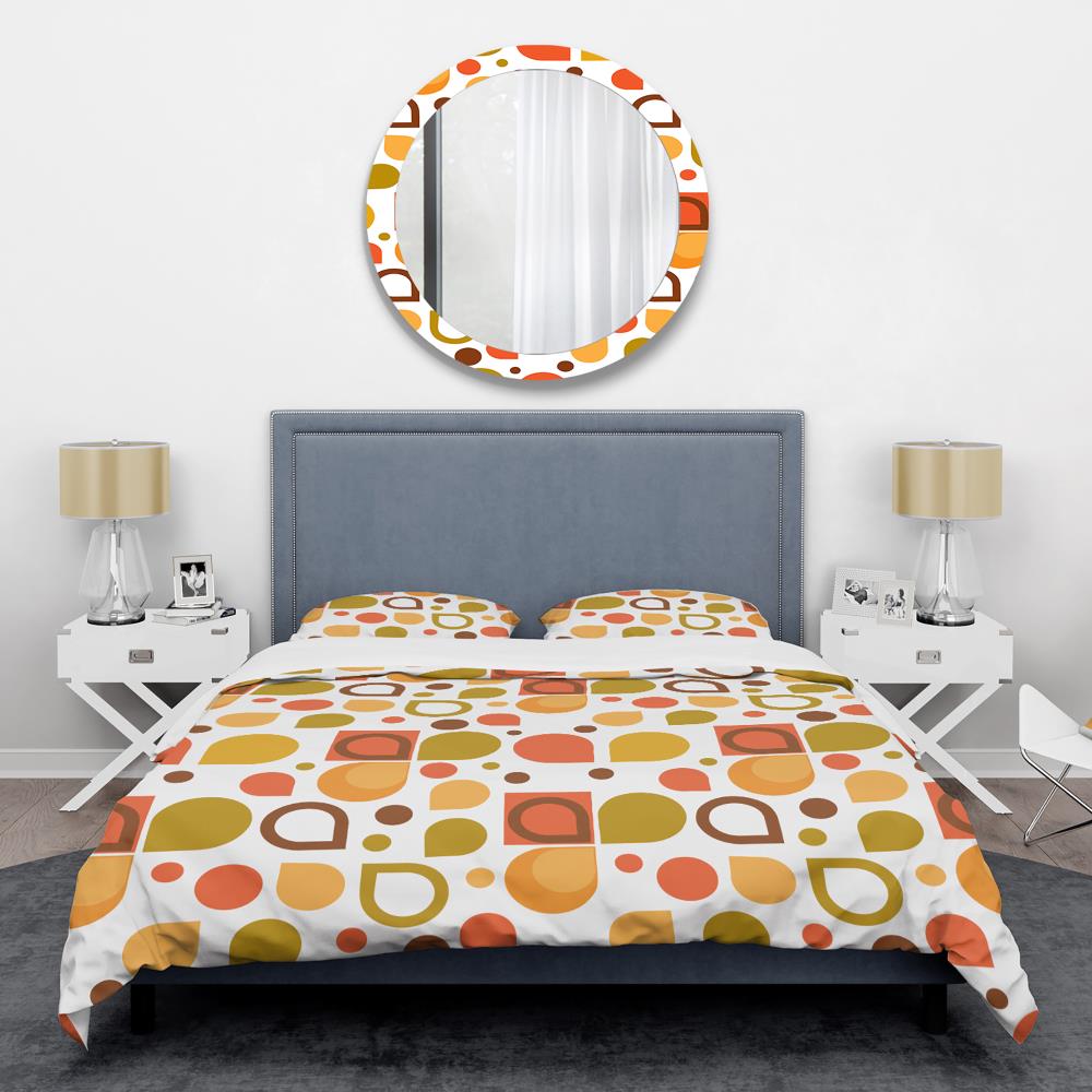 Designart BED24609-K 3 -Piece Yellow King Duvet cover Set