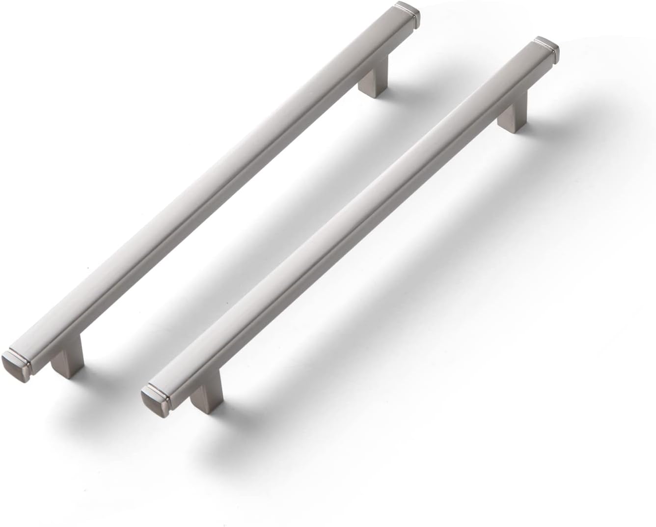 Miaokesen 1814NL-160 6-5/16-in , 160mm Center to Center Brushed Nickel Rectangular Bar 6 -Pack