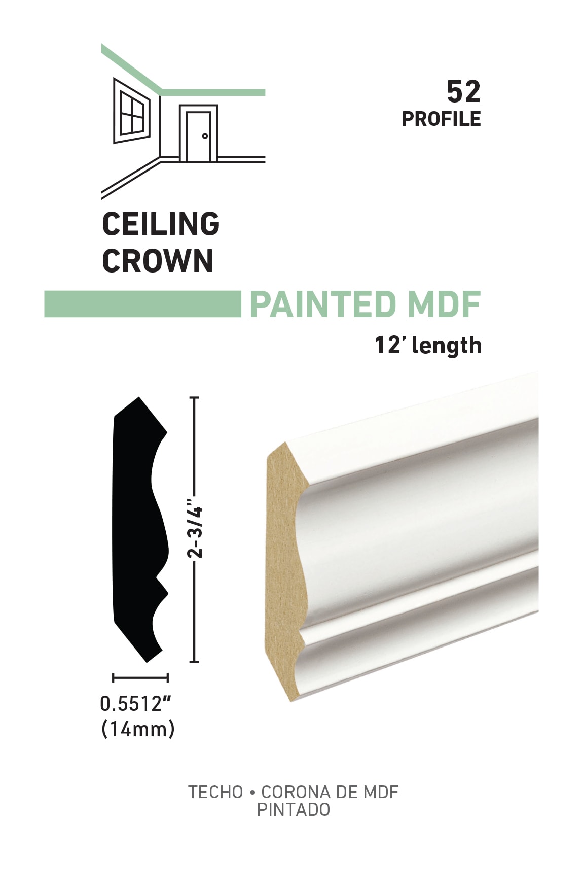 allen + roth L040525W12 Crown-Moulding - View #3