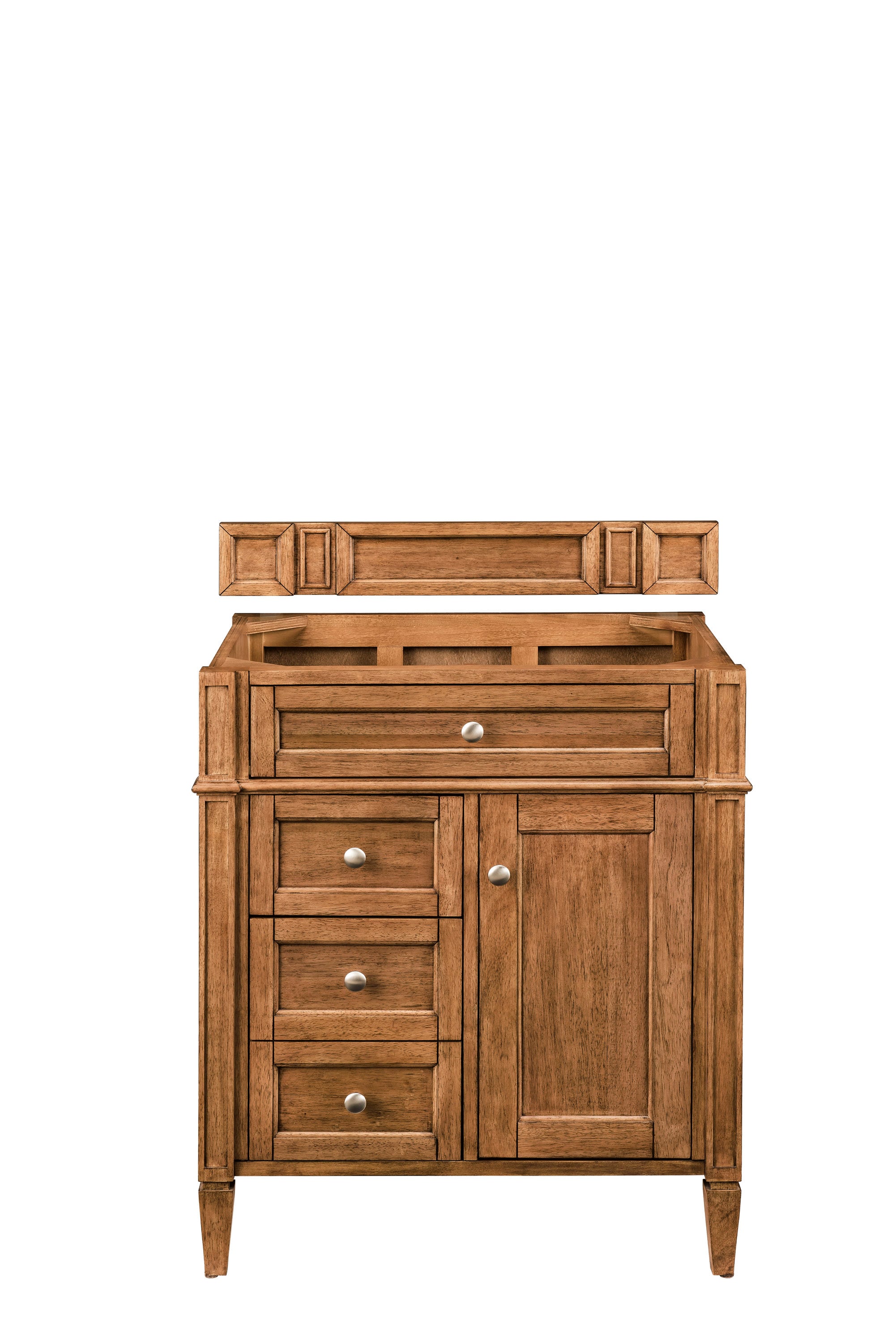 James Martin Vanities 650-V30-SBR Brittany 30-in Saddle Brown Bathroom Vanity Base Cabinet without Top