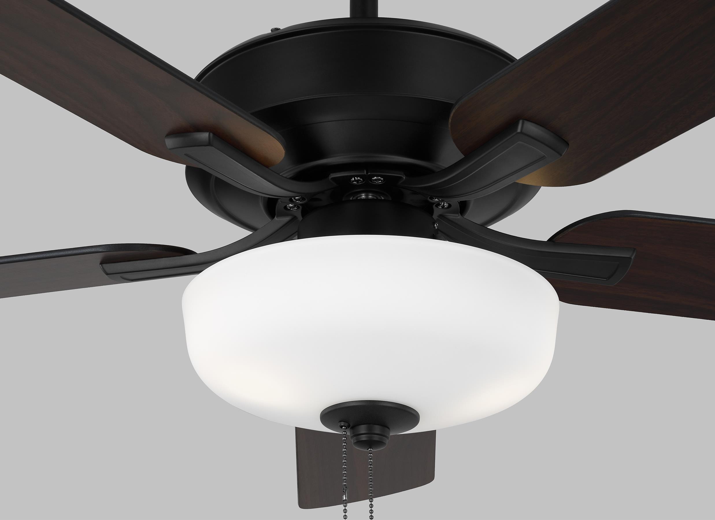 Linden 52'' Bronze Ceiling Fan with Matte White Glass Light Kit