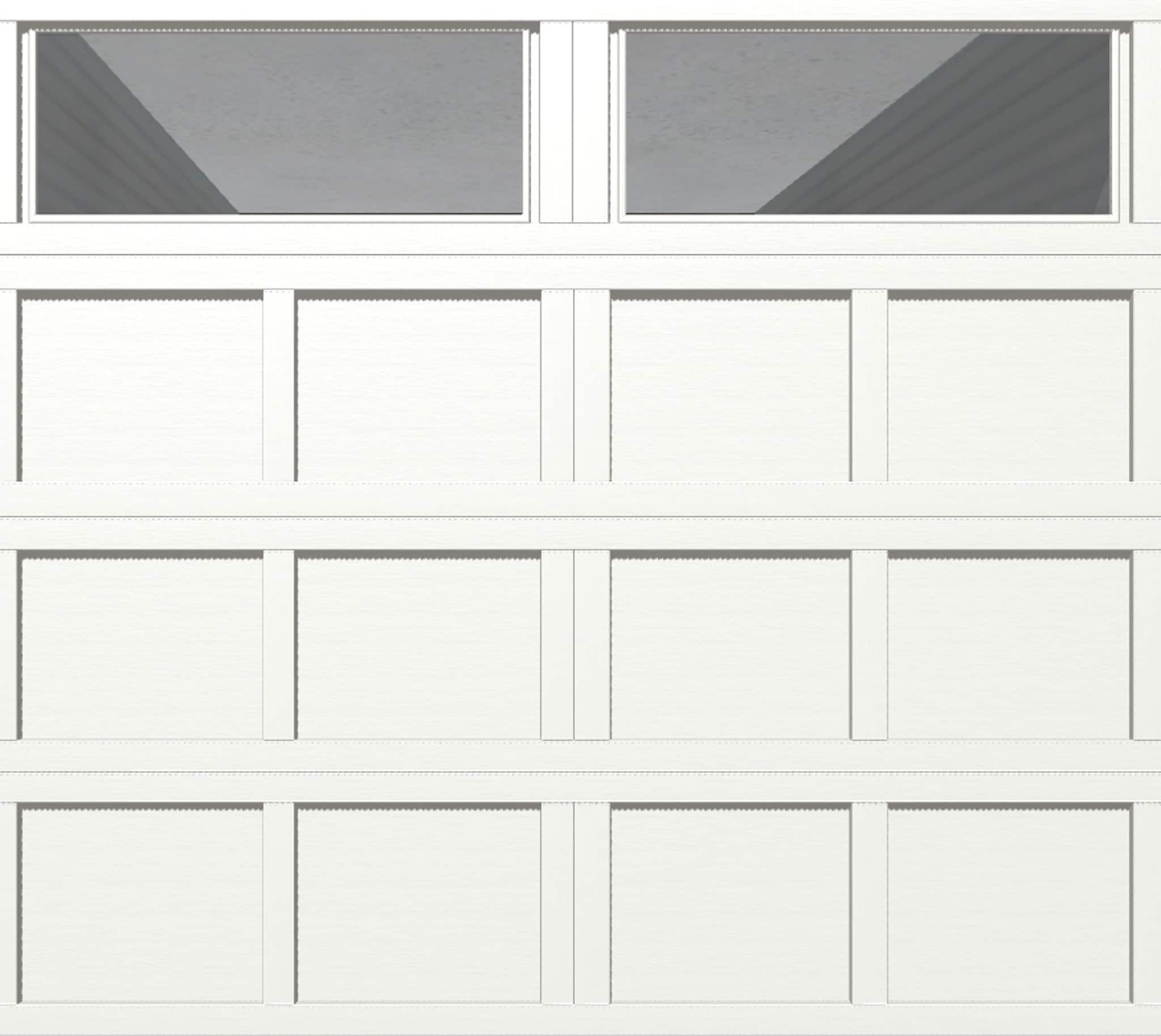 Wayne Dalton WD9405NPWCRII87 Classic Steel Model 9405 8-ft x 7-ft Insulated White Single Garage Door with Windows