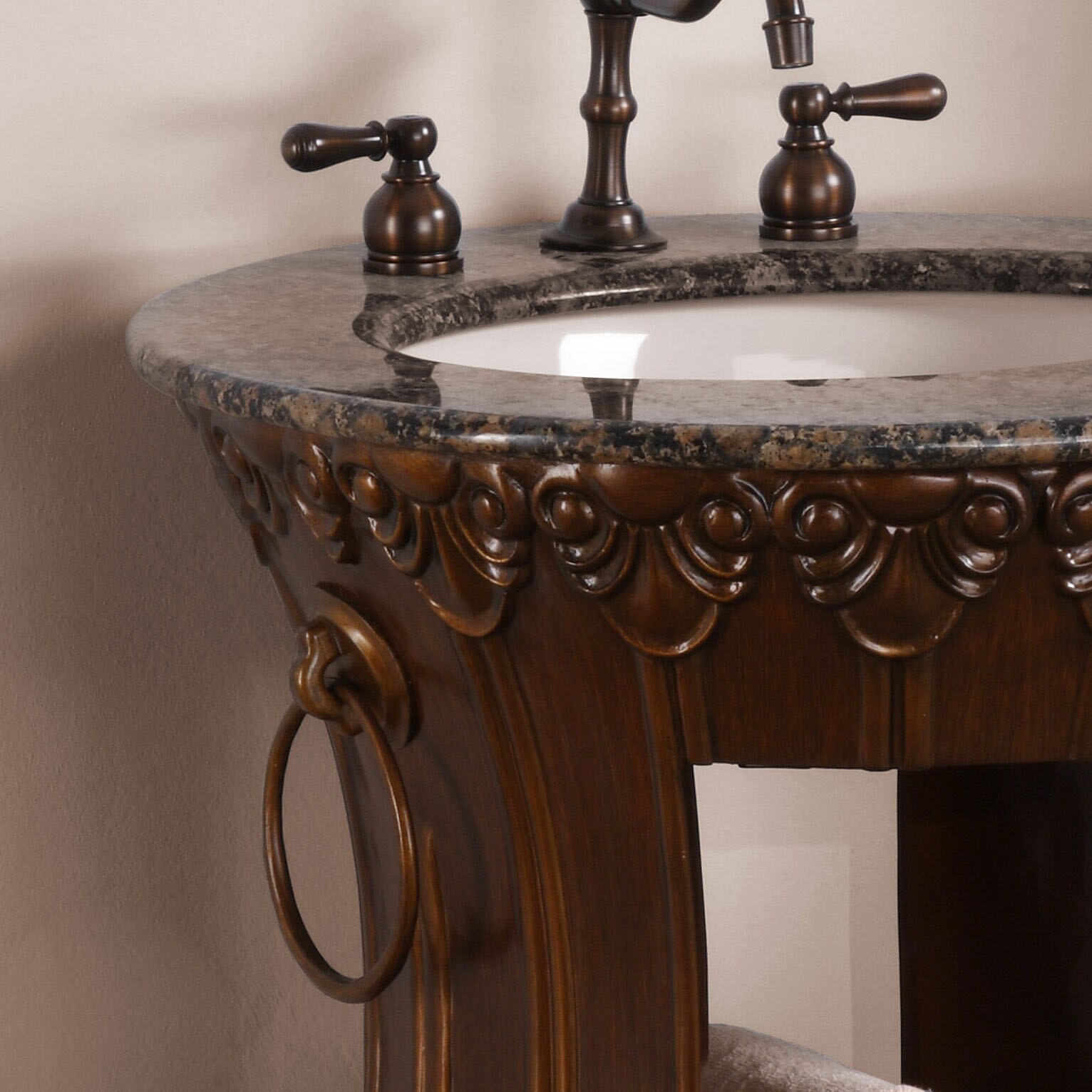 Eden 28 Polished brass bathroom vanity. Bathroom pedestal integrated –  secretbathstore